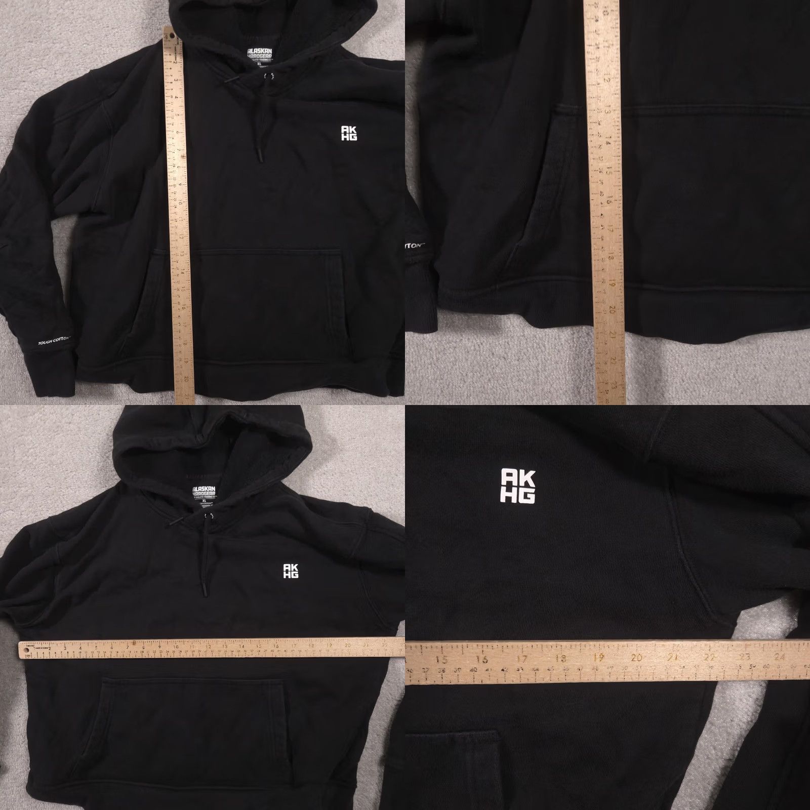 Logo 7 VINTAGE Alaskan Hardgear Hoodie Womens XL Black Pullover Tough Cotton AKHG Logo Fleece Size XL / US 12-14 / IT 48-50 - 8 Thumbnail