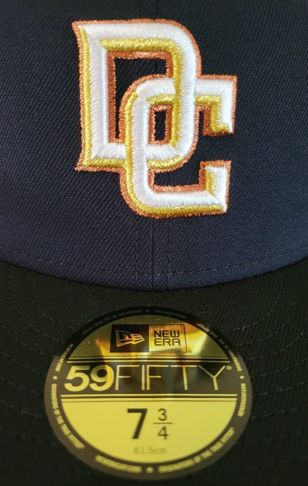 New Era *Firm* 7 3/4 Washington Nationals Fitted Hat Metallic Logo Size ONE SIZE - 2 Thumbnail