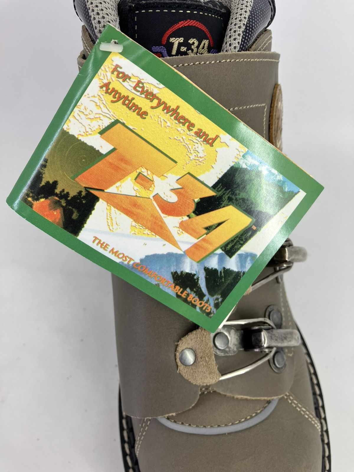Vintage T34 Nifty genuine learher chunky platform boots 90s 00s Size US 8 / EU 41 - 11 Thumbnail