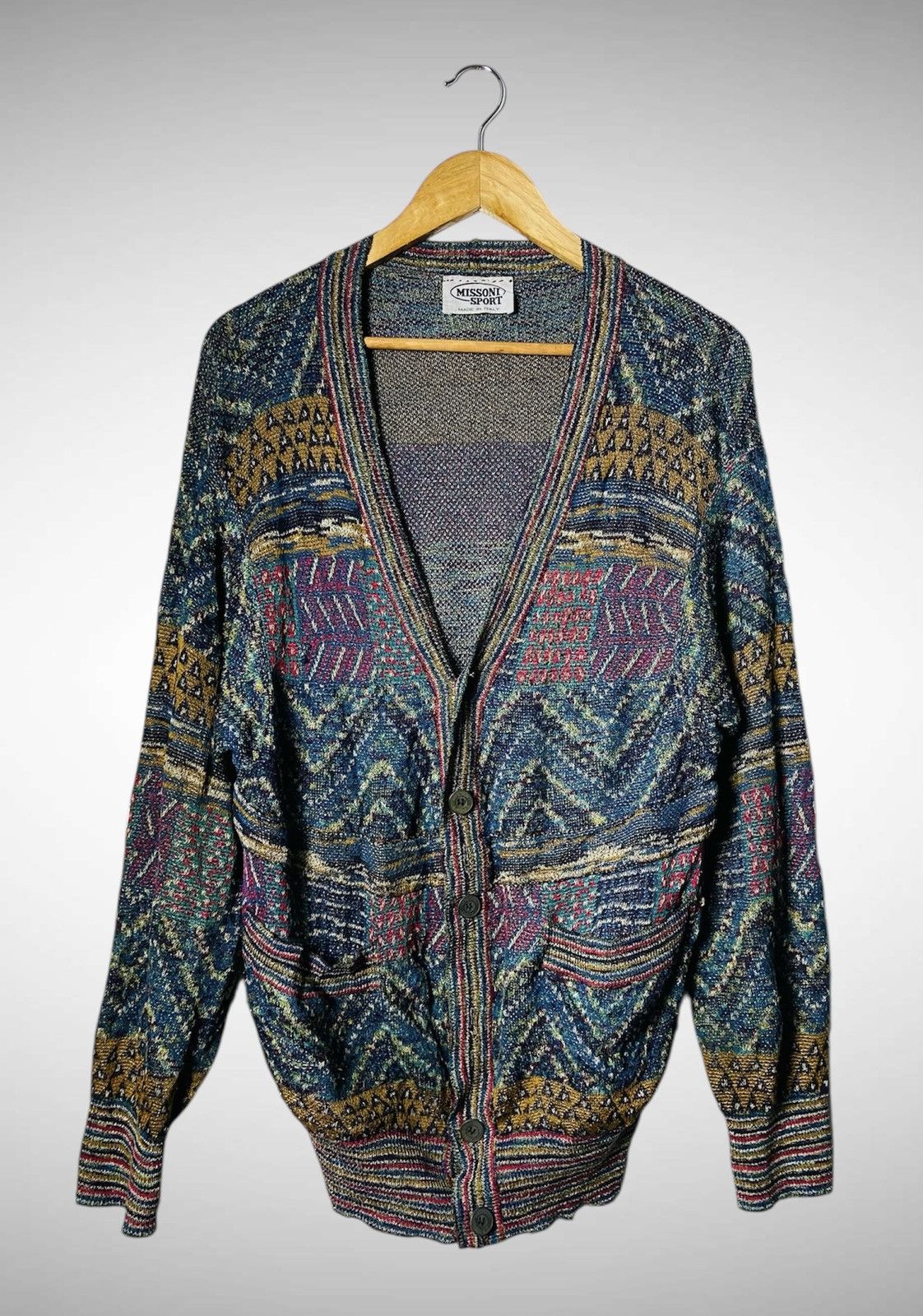 Missoni Vintage Missoni Sport Cardigan Knitwear Size US L / EU 52-54 / 3 - 1 Thumbnail