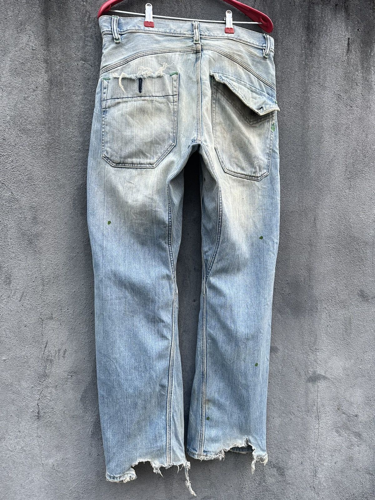 Vintage 👹Vintage THRASHED Volcom Baggy Flare Jeans Size US 31 - 9 Thumbnail