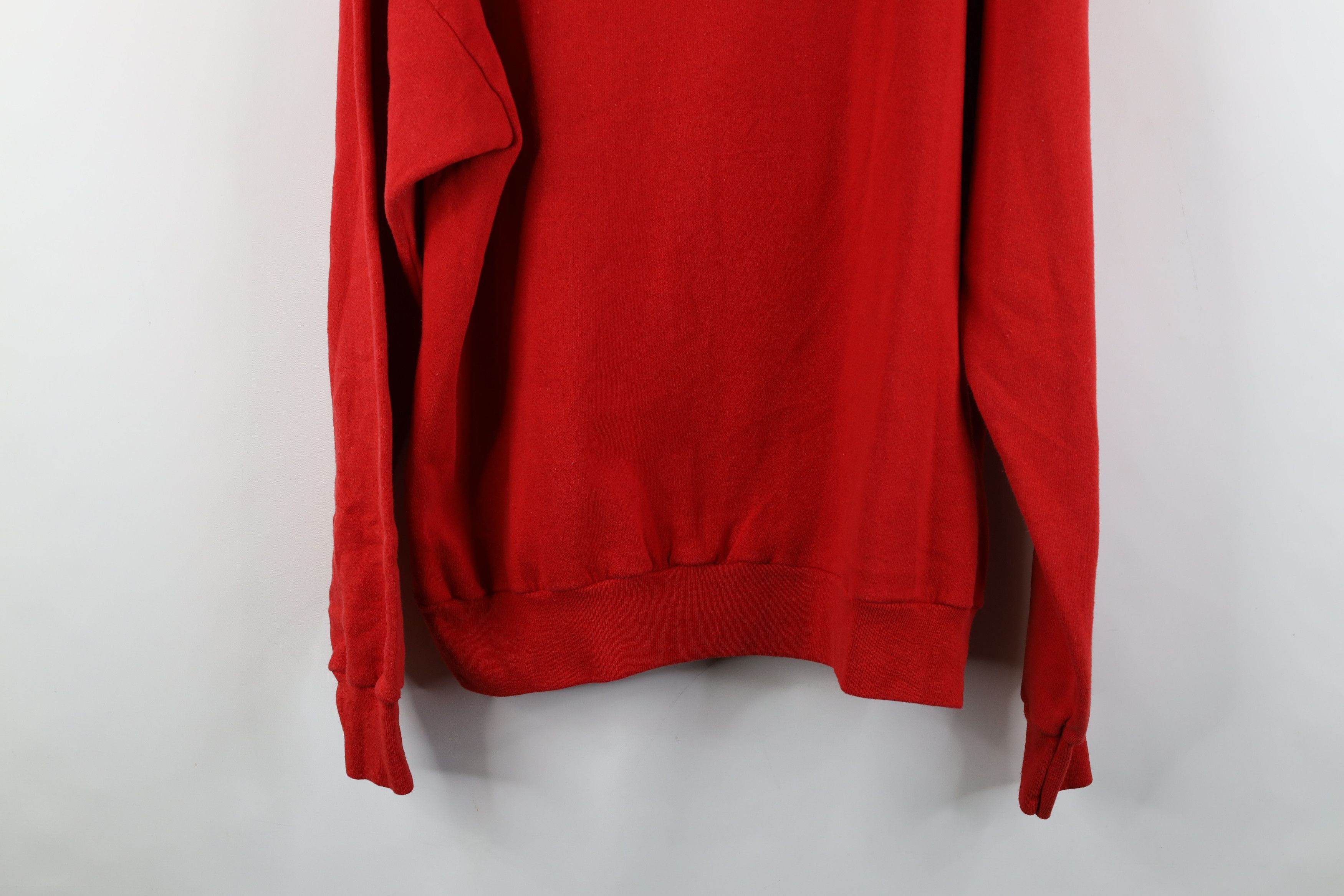 Vintage Vintage 90s Sit On My Tail Sports Cat Sweatshirt Red USA Size US XL / EU 56 / 4 - 12 Thumbnail