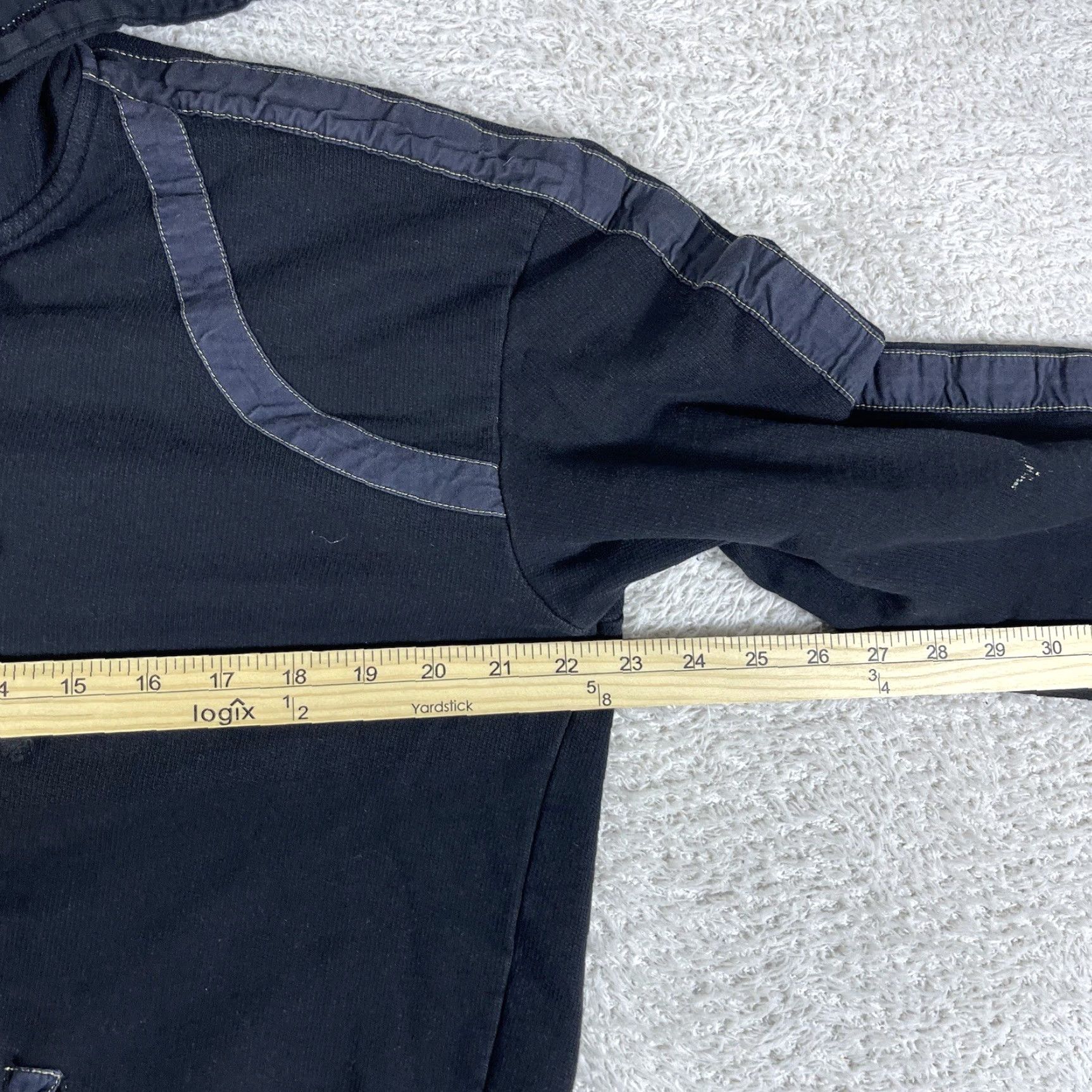Armani Exchange AX Armani Exchange Hoodie Sweatshirt Women's L Black 1/2 Zip Pullover Y2K Size L / US 10 / IT 46 - 6 Thumbnail