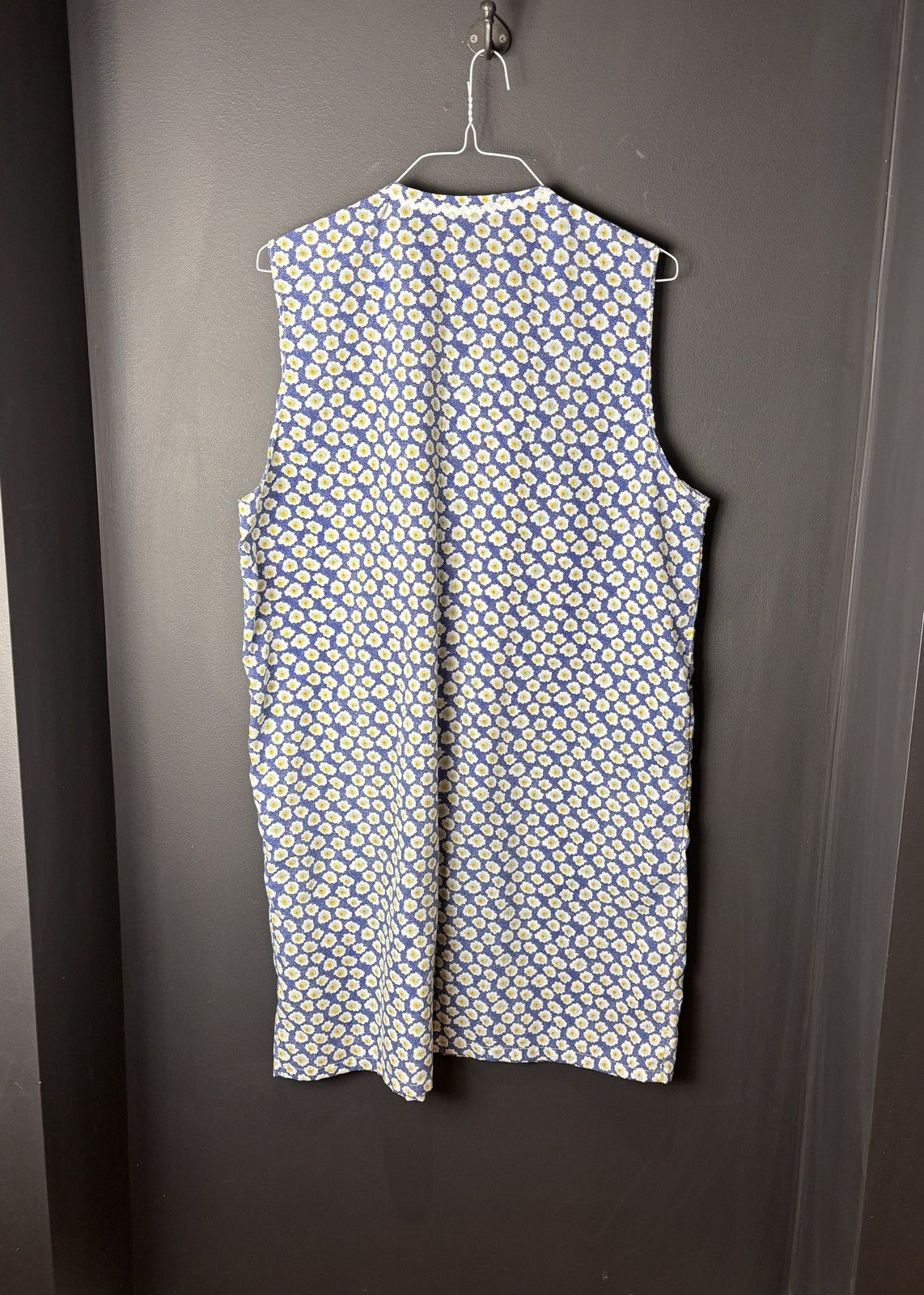 Vintage Vintage Lounge Dress Button Up 70s 80s Night Gown Lace Trim Size S / US 4 / IT 40 - 9 Thumbnail