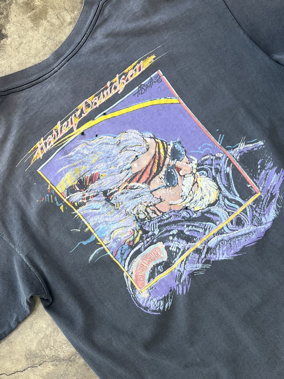 Harley Davidson Vintage 1993 Harley Davidson Righteous Rider Tee Large Size US L / EU 52-54 / 3 - 1 Thumbnail
