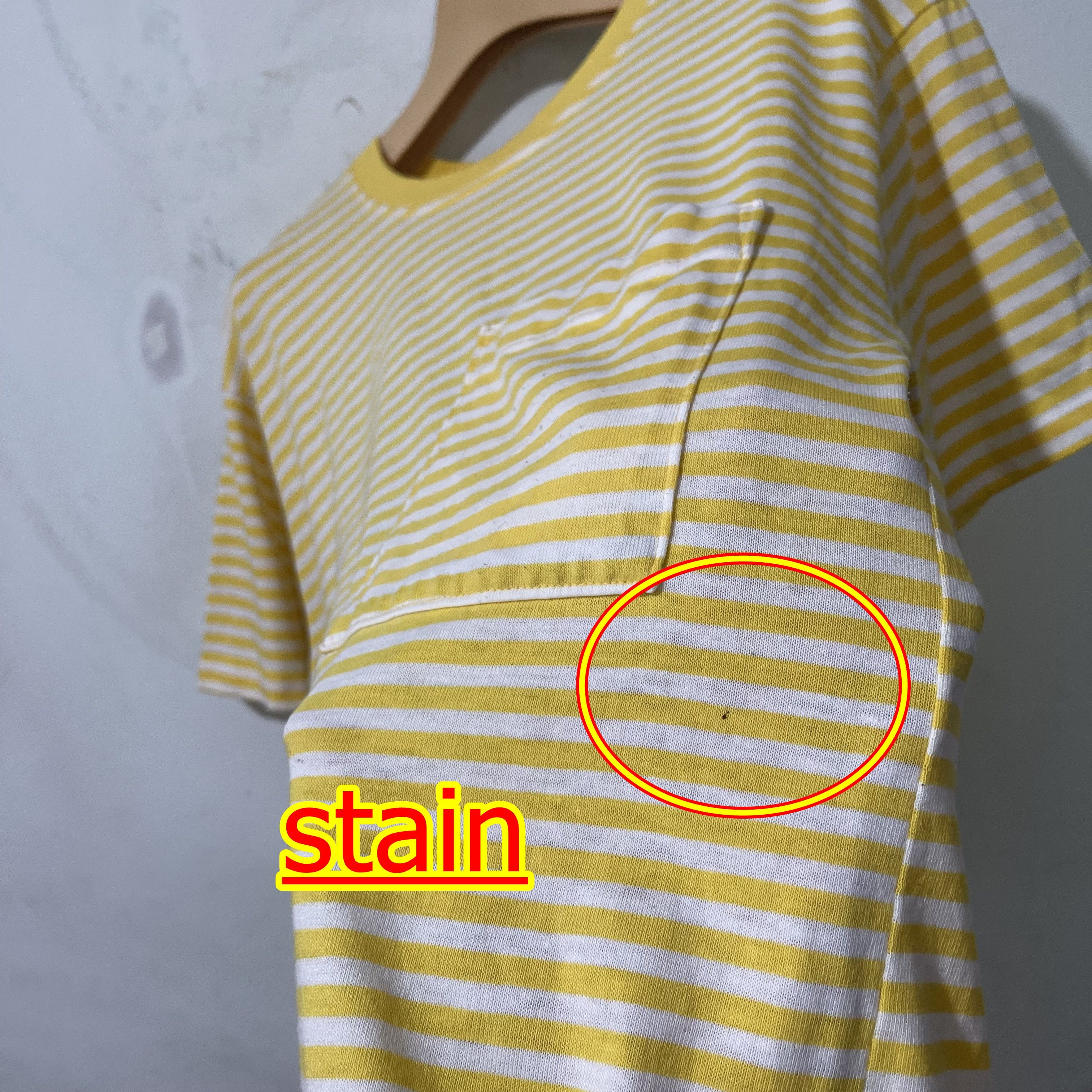 Vintage Vintage 90s Striped Pocket Tee Size US S / EU 44-46 / 1 - 7 Thumbnail