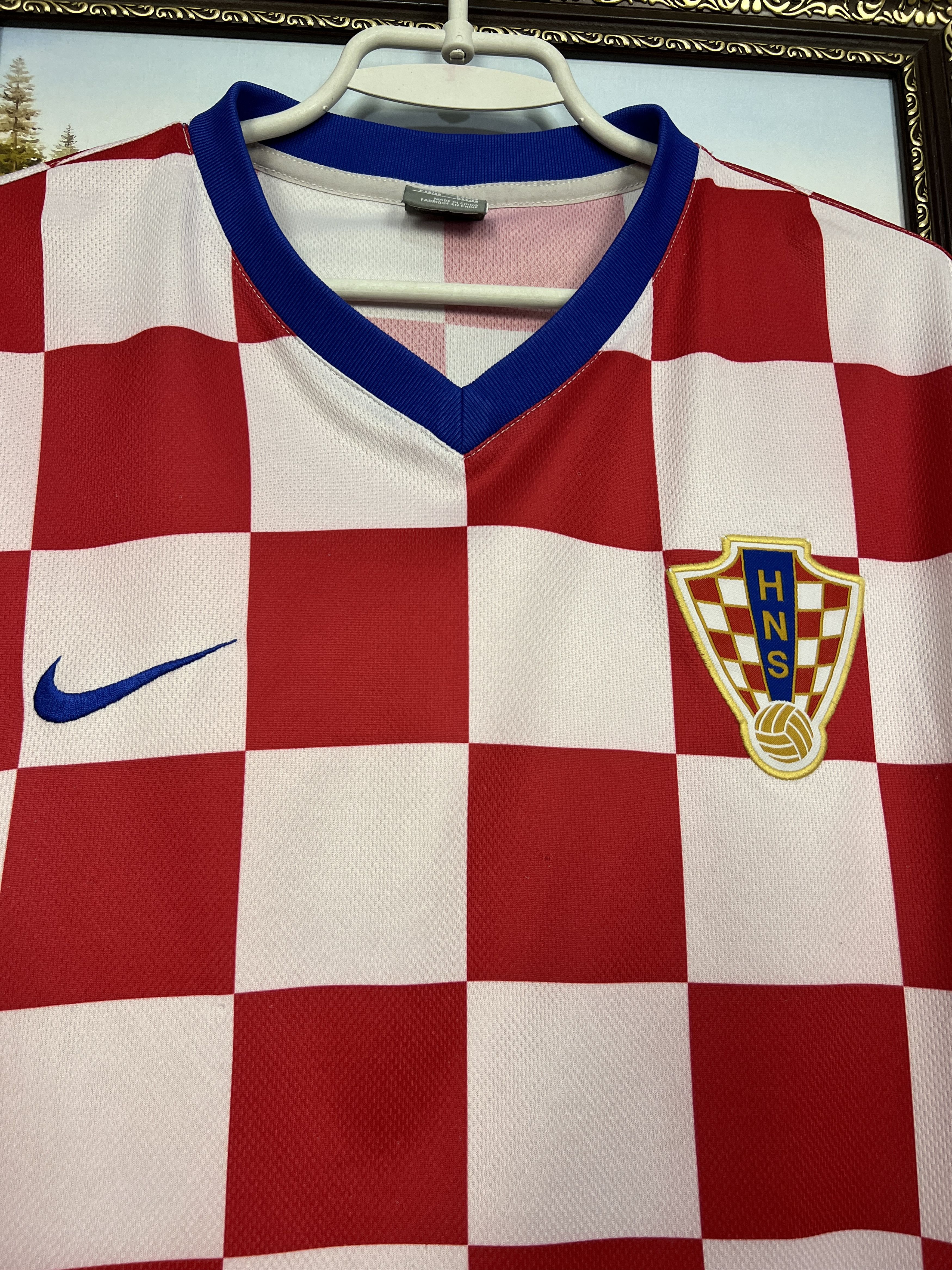 Nike Croatia football shirt 2008 Soccer Jersey Trikot National Size US XL / EU 56 / 4 - 3 Thumbnail