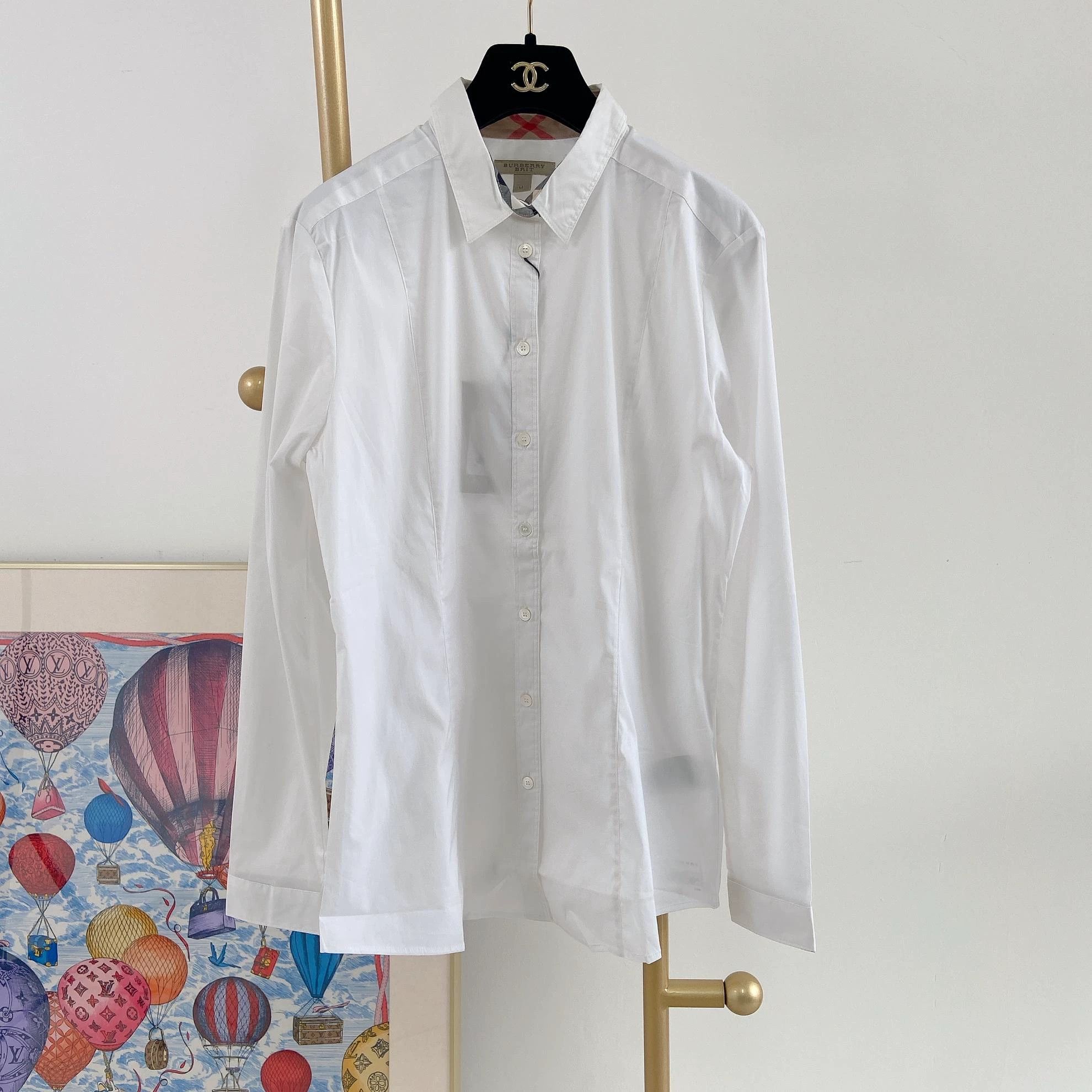 Burberry Burberry White Shirt M with Tags 7763 Size M / US 6-8 / IT 42-44 - 2 Thumbnail