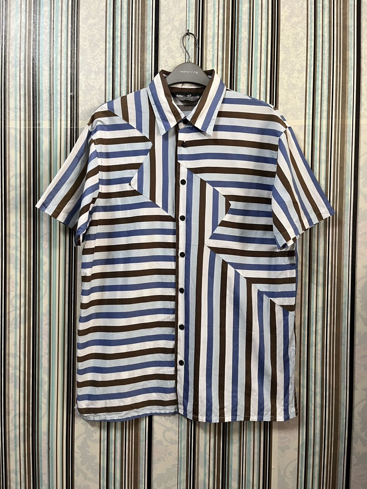 Kansai Yamamoto 1990s kansai profumo abstract stitching multicolor #F3 Size US M / EU 48-50 / 2 - 1 Thumbnail