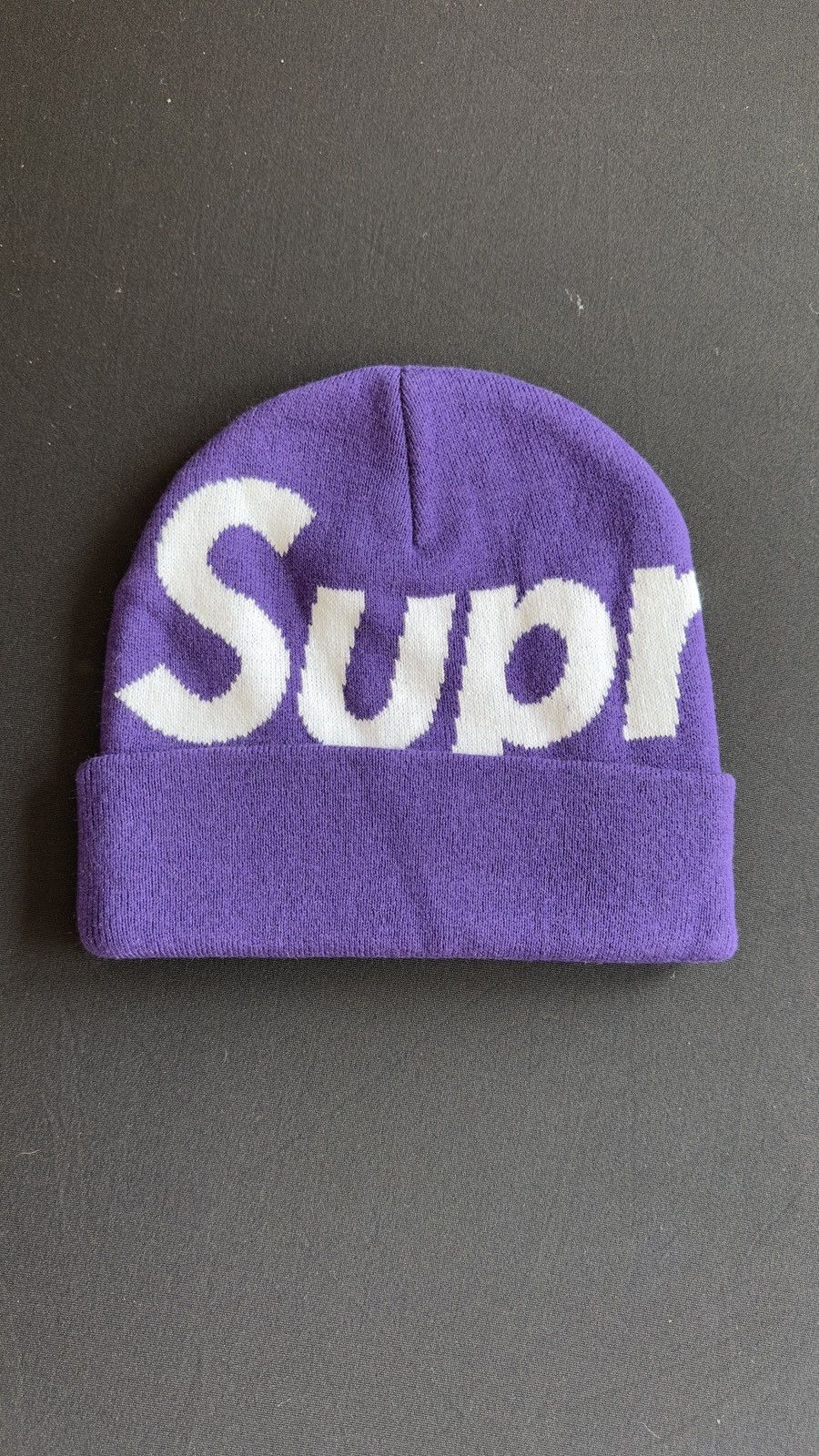 Supreme Supreme Big Logo Beanie Purple Size ONE SIZE - 1 Thumbnail
