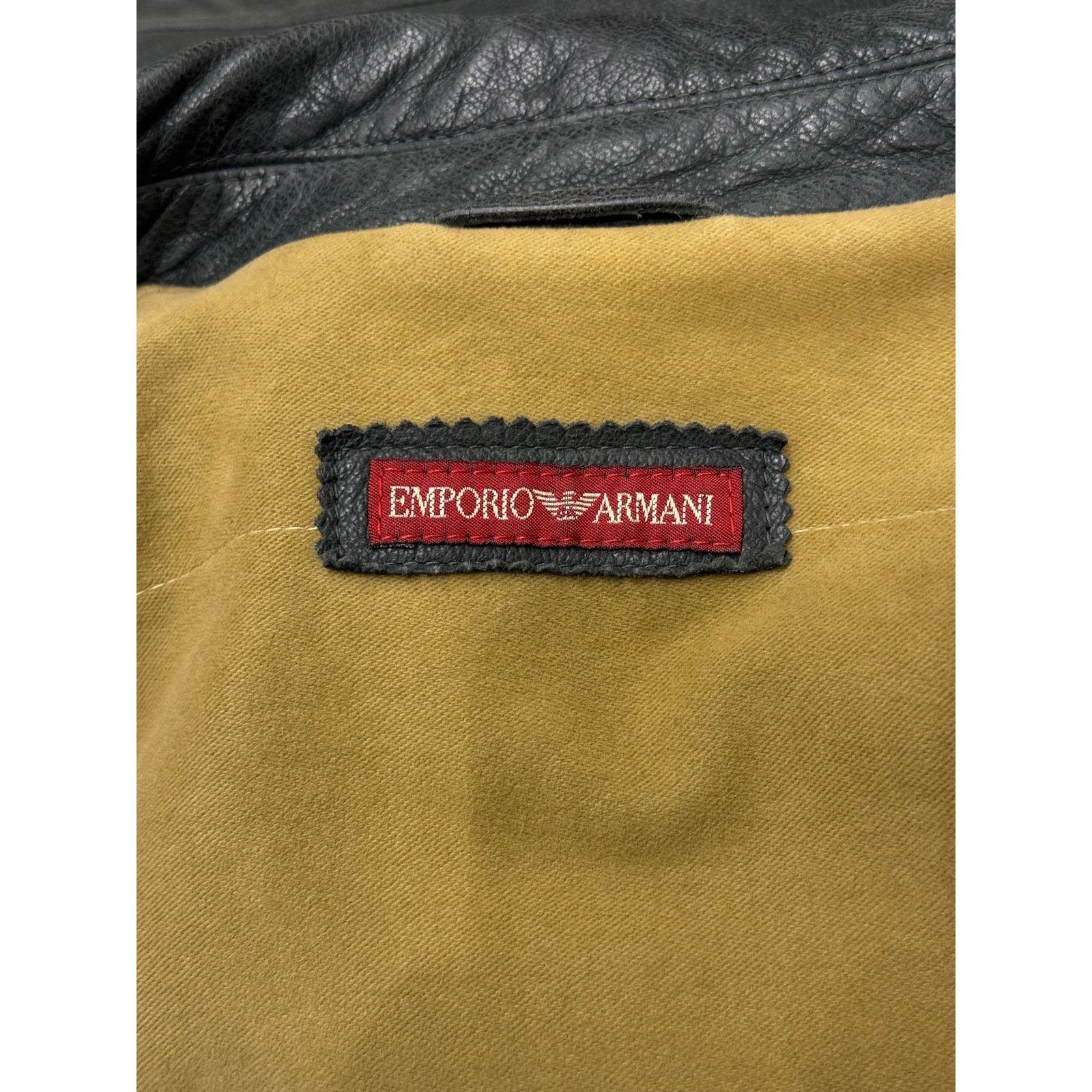 Giorgio Armani 1990s Armani double breasted aviator leather jacket Size US L / EU 52-54 / 3 - 8 Thumbnail