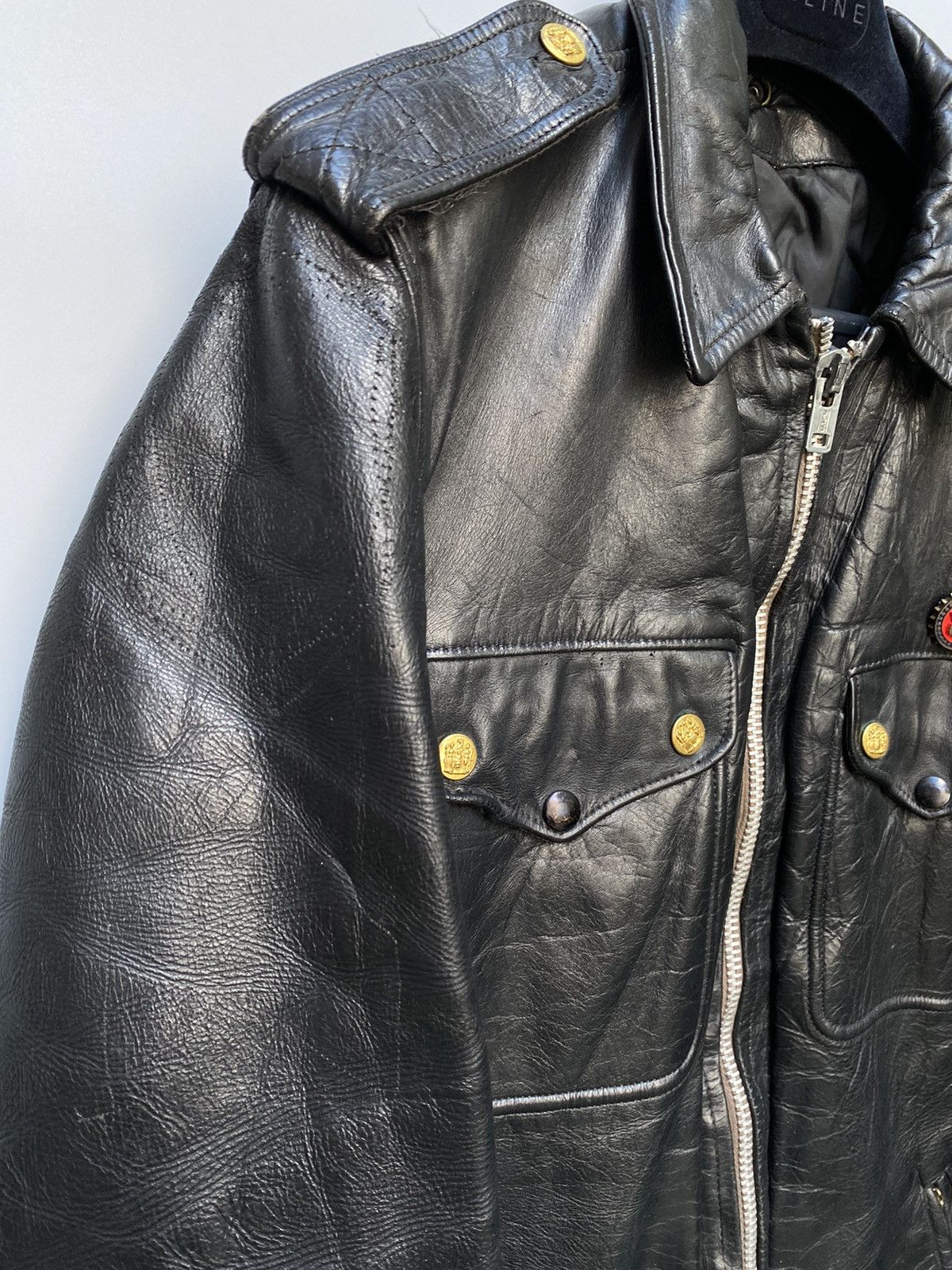 Schott 1950s Dur-o-Jac by Schott Police Leather Jacket Size US M / EU 48-50 / 2 - 3 Thumbnail