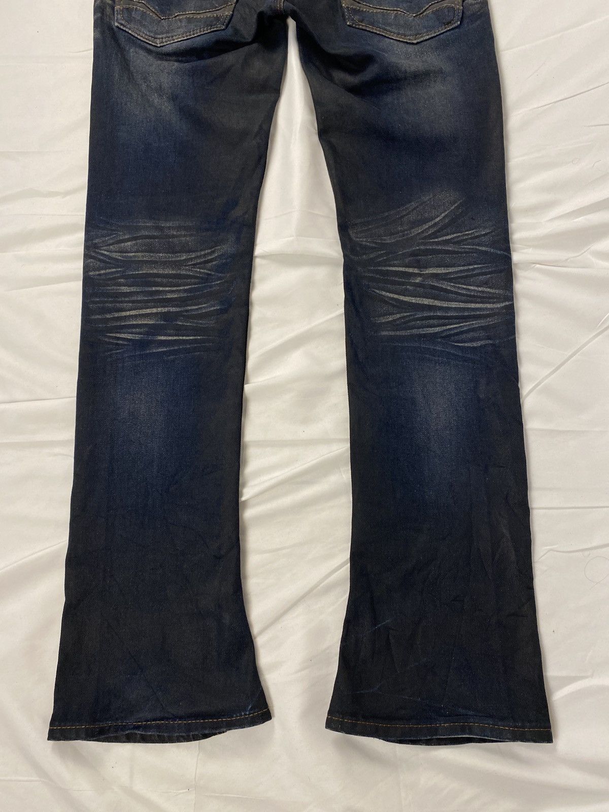 If Six Was Nine Rare 🔥 Nicole Club for Men Waxed Mud Wash Flared Denim Jeans Size US 30 / EU 46 - 16 Thumbnail