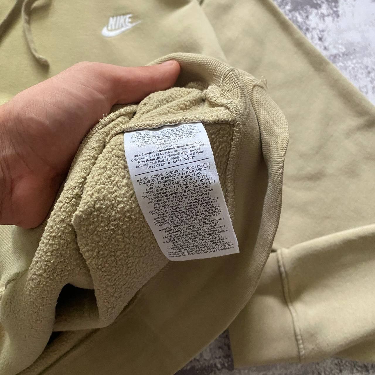 Nike Vintage Y2K Nike Hoodie Sweater swoosh check Beige Size US XL / EU 56 / 4 - 6 Thumbnail
