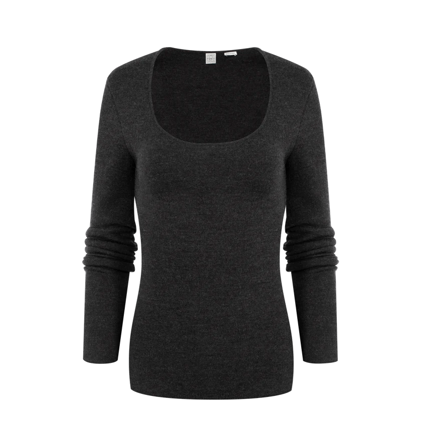 Toteme o1h1sh11225 Compact Knit Top in Grey Size XS / US 0-2 / IT 36-38 - 1 Thumbnail