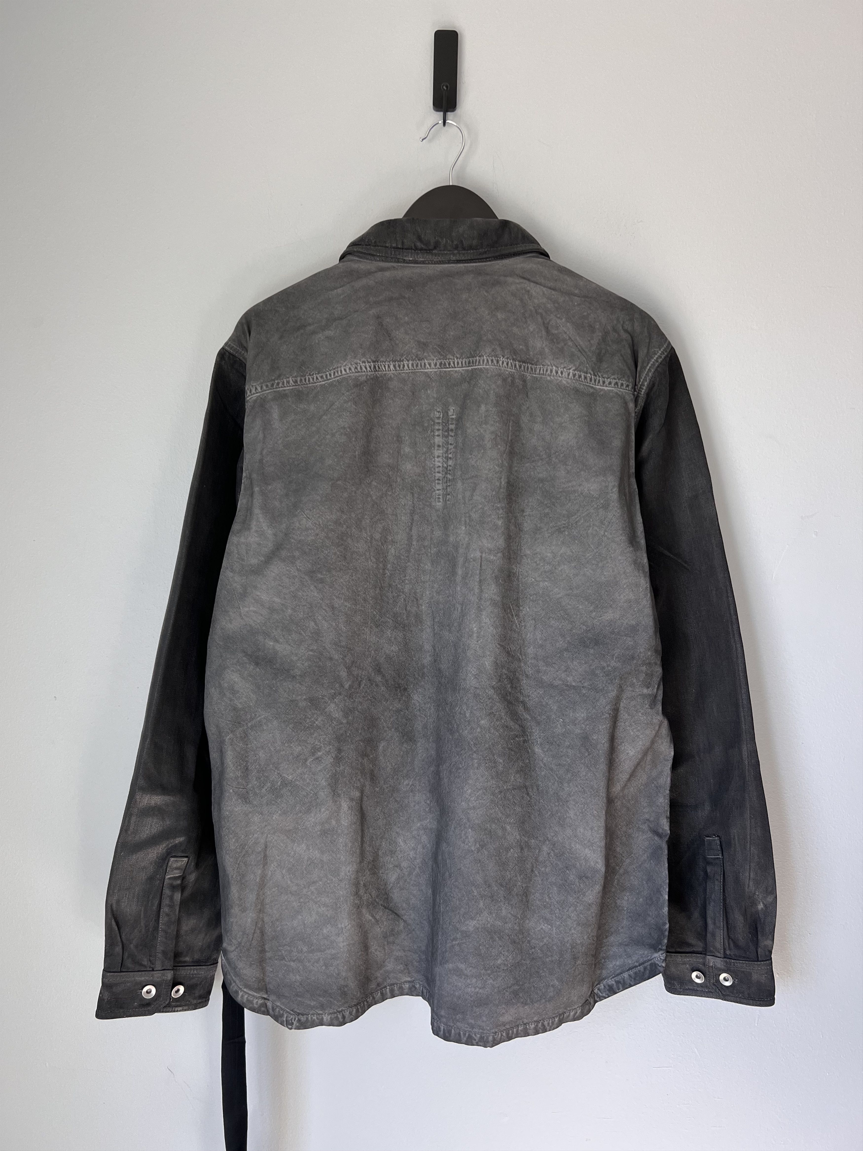 Rick Owens Drkshdw Rick Owens DRKSHDW Splintered Shirt in Stone Grey Size US XL / EU 56 / 4 - 5 Thumbnail