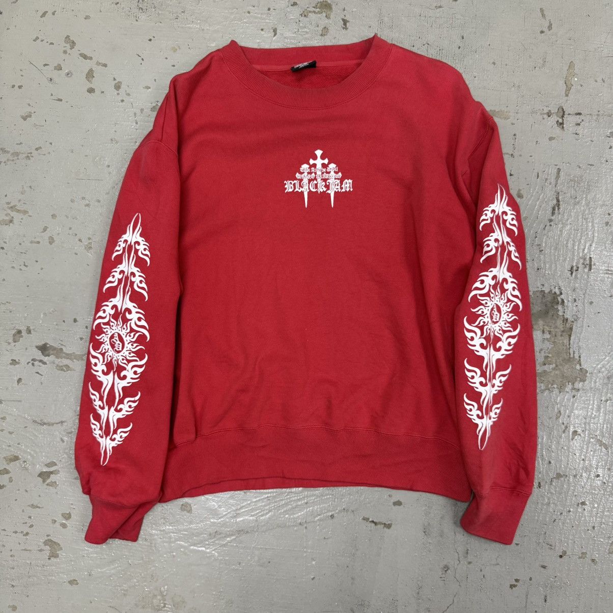 If Six Was Nine Y2K black jam tatto tribal angel devil sweatshirt Size US L / EU 52-54 / 3 - 2 Thumbnail