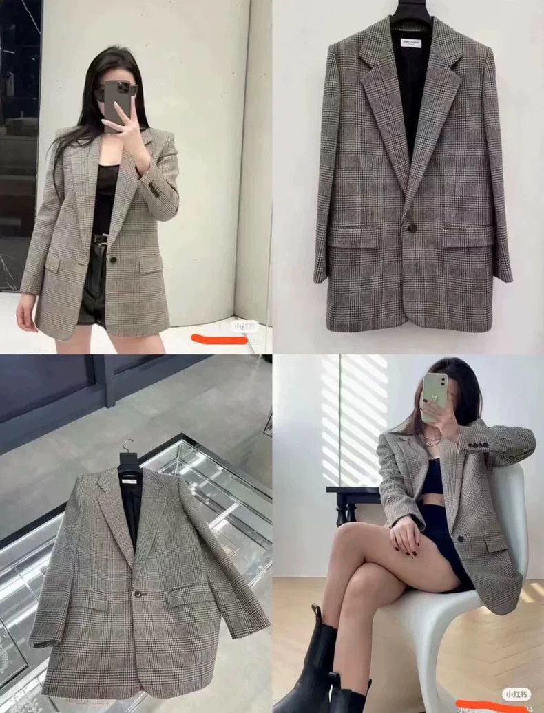 Saint Laurent Paris Saint Laurent Paris Saint Laurent Paris Plaid women's jack Size US M / EU 48-50 / 2 - 2 Thumbnail