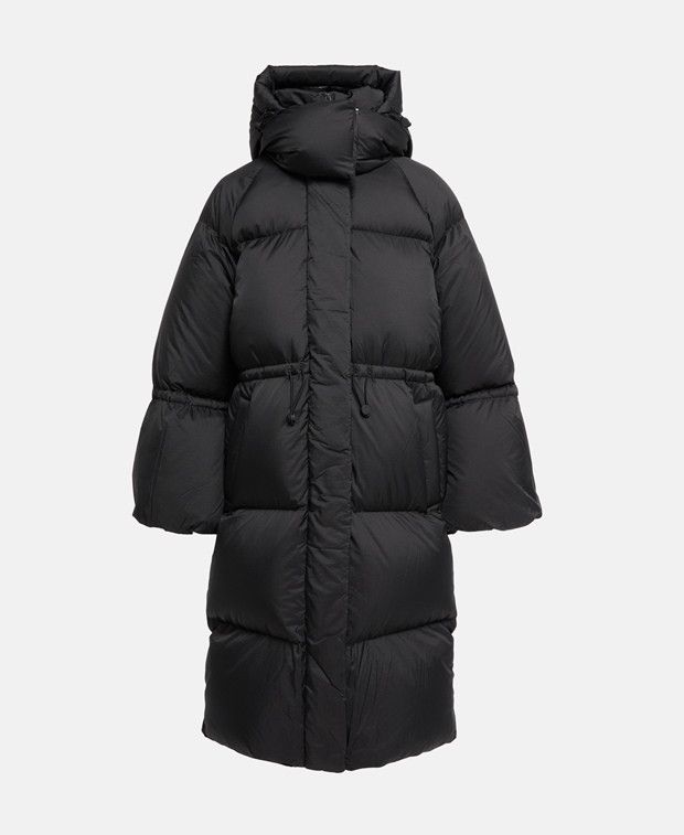 Down Coat in Black, Women's (Size L)