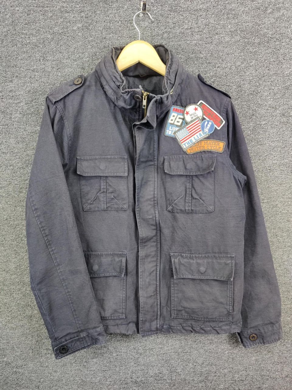 Vintage Vintage Kriff Mayer M65 Field Patch Borderless Music Jacket Size US M / EU 48-50 / 2 - 8 Thumbnail
