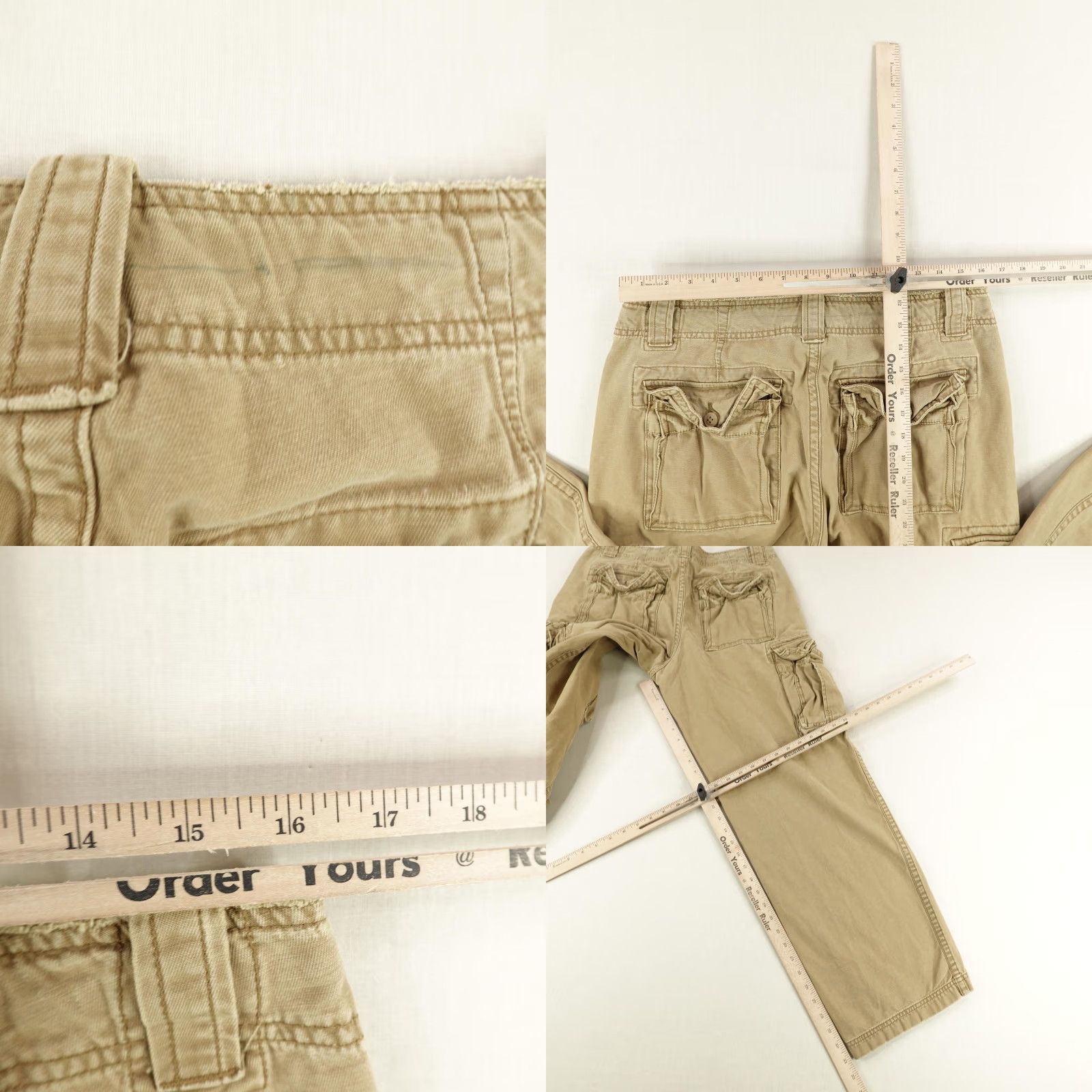 Mossimo VINTAGE Mossimo Pants Mens 32x32 Khaki Beige Tan Cargo Baggy Skater Grunge Y2K Size US 32 / EU 48 - 8 Thumbnail