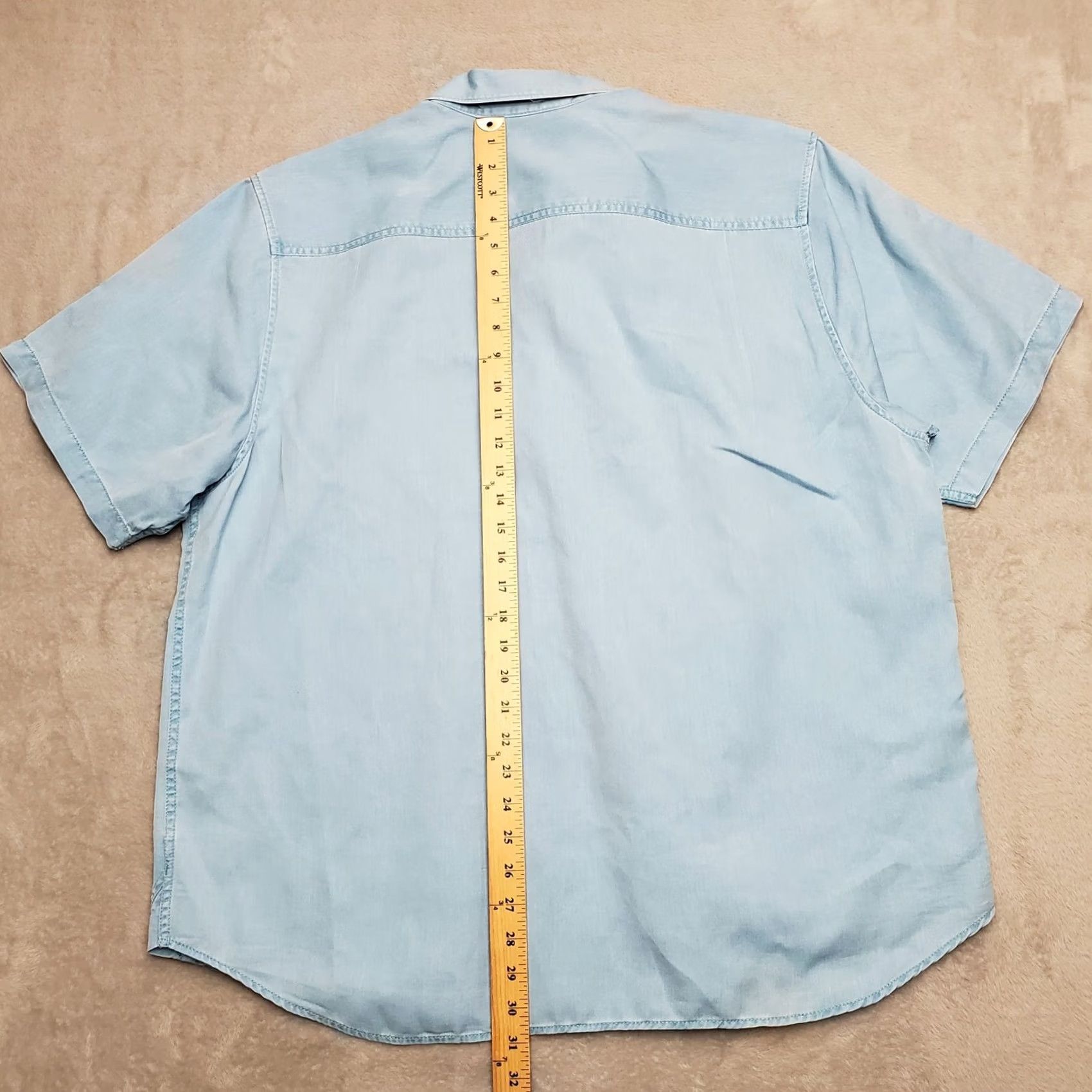 Tommy Bahama Tommy Bahama Shirt Mens XL Blue Tencel Cotton Short Sleeve Button-Up Size US XL / EU 56 / 4 - 5 Thumbnail