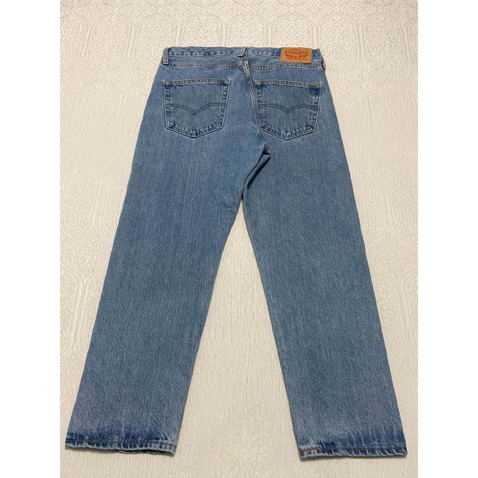 Levi's Levi's Jeans Drop Crop Patch Tapered Jeans Men's 31 Blue/Green Button Fly Size US 31 - 3 Thumbnail