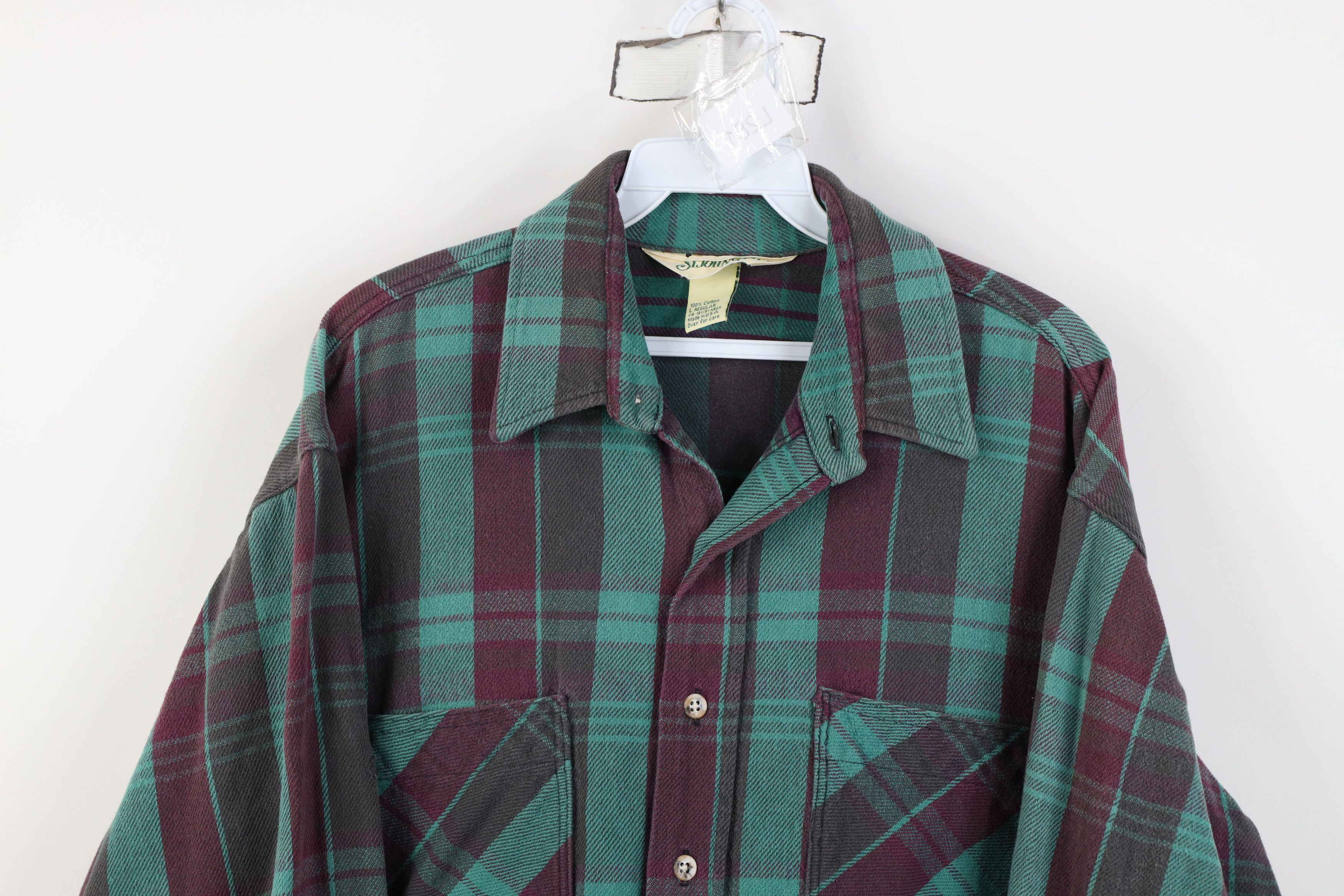 Vintage Vintage 70s Streetwear Heavy Flannel Button Shirt Plaid USA Size US L / EU 52-54 / 3 - 2 Thumbnail