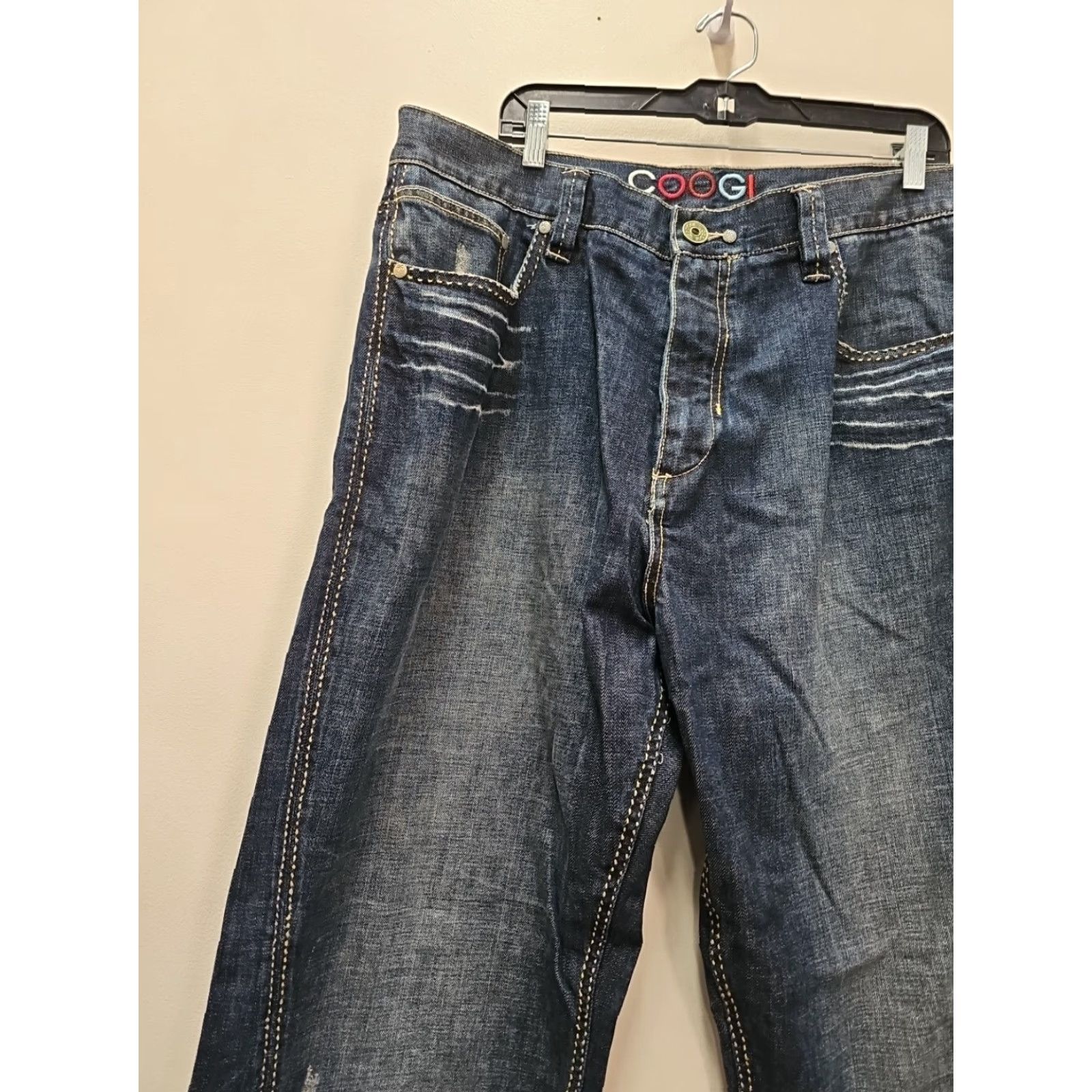 Coogi VINTAGE COOGI Men's Jeans BLUE Denim Relaxed Straight Leg Hip Hop Sz 40x34 Y2K Size US 40 / EU 56 - 5 Thumbnail