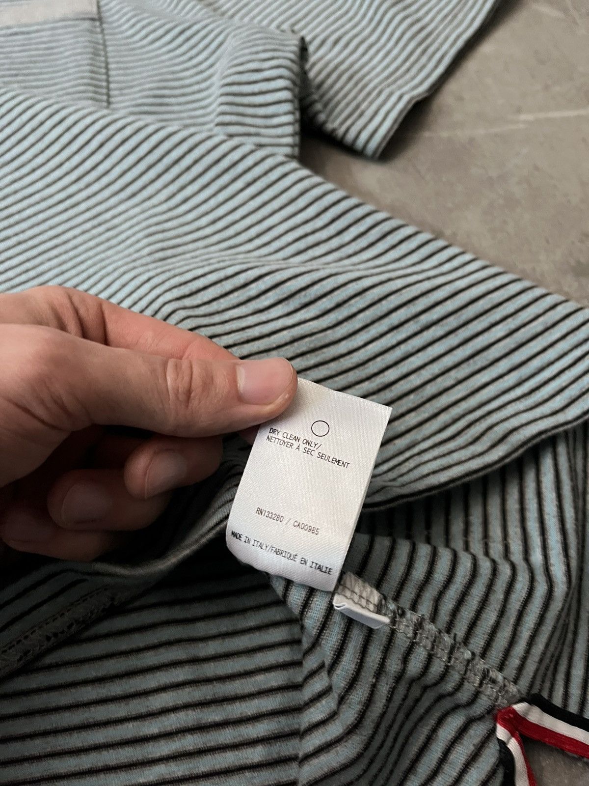 Thom Browne striped pocket T-shirt cotton
