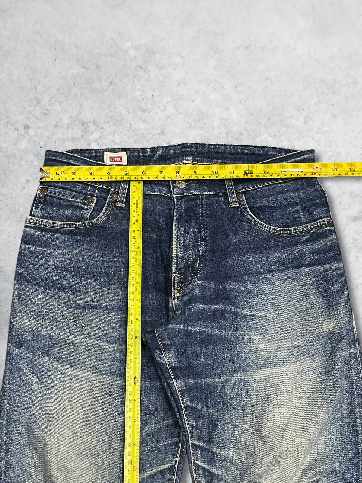 Edwin Vintage Edwin Made in Japan Blue Wash Loose Straight Jeans Size US 30 / EU 46 - 14 Thumbnail