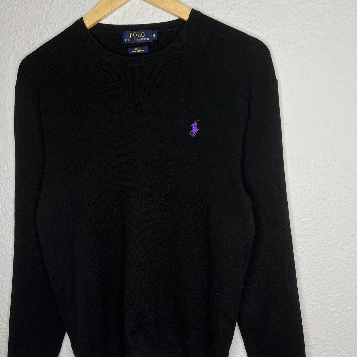 Polo Ralph Lauren × Ralph Lauren × Vintage Polo Ralph Lauren Sweater Pullover Knitwear Jumper Black Size US M / EU 48-50 / 2 - 3 Thumbnail