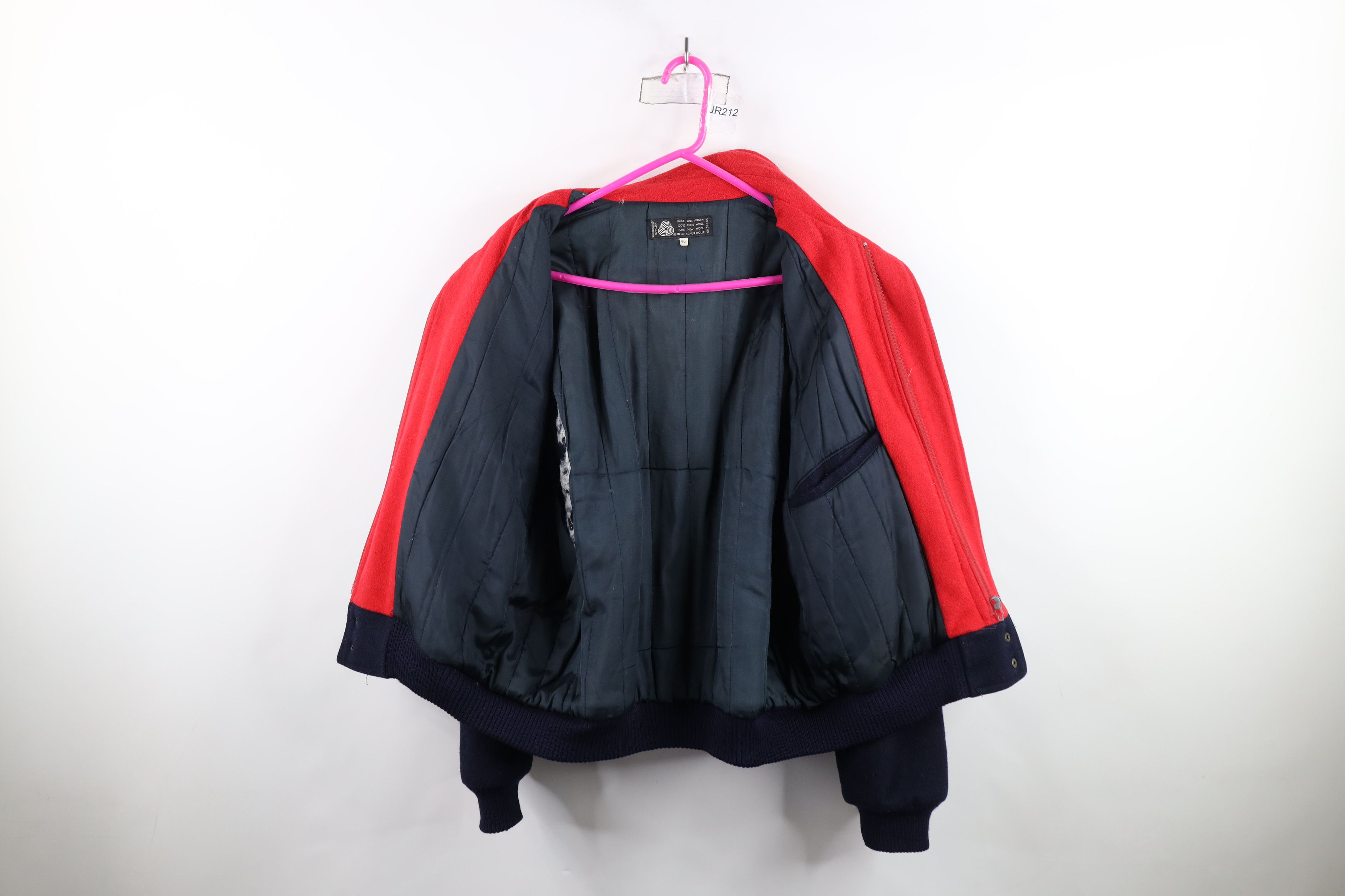 Vintage Vintage 70s 80s Streetwear Heavyweight Wool Bomber Jacket Size US XXL / EU 58 / 5 - 10 Thumbnail