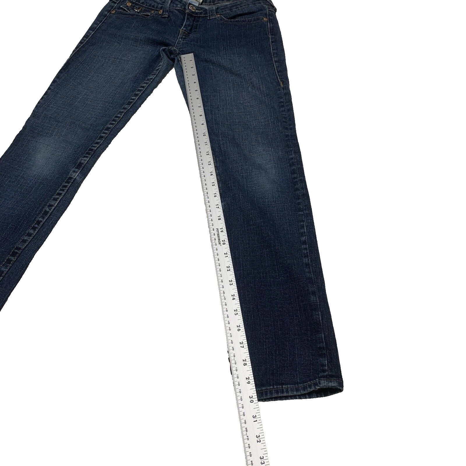 True Religion True Religion Skinny Jeans Women's Sz 29 Blue Back Flap Size 29" - 10 Thumbnail