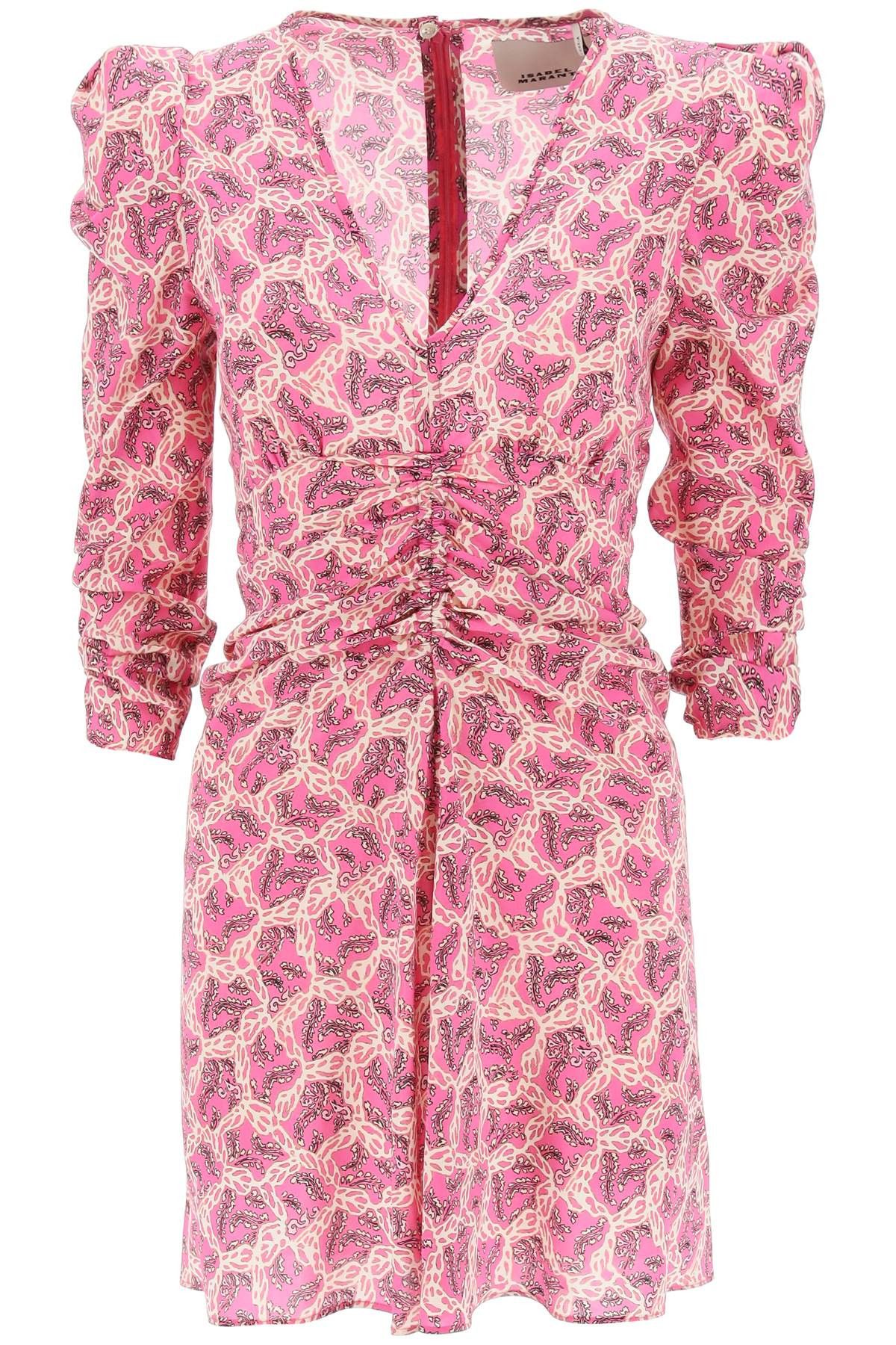 image of Isabel Marant 'aliniza' Ruched Mini Dress in Bianco, Women's (Size XS)