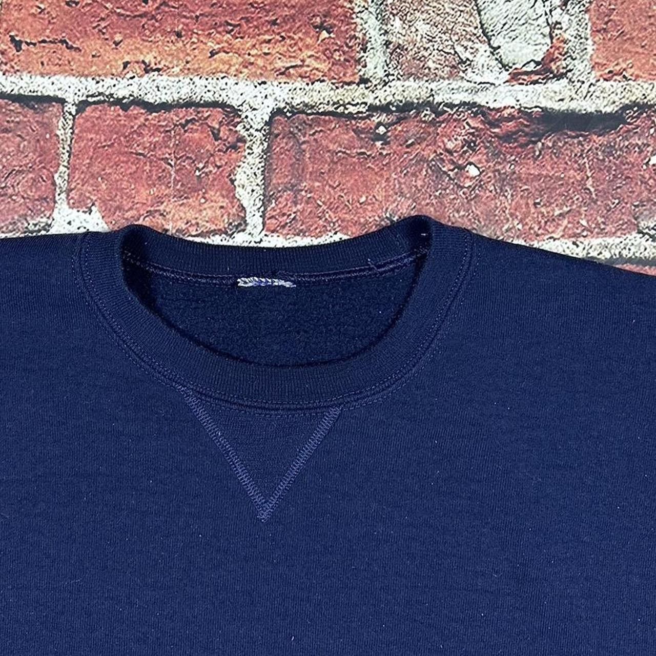 Russell Athletic Vintage Russell Athletic Sweatshirt Navy Blue Blank Crewneck Size US L / EU 52-54 / 3 - 5 Thumbnail