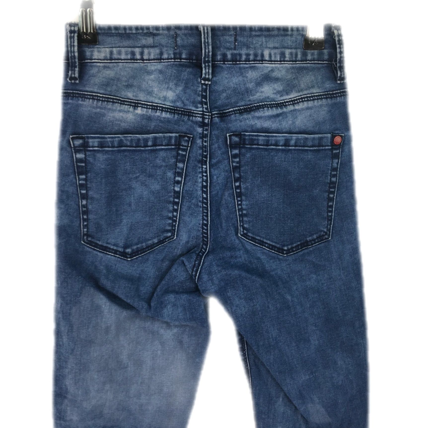 Vintage Bullhead Denim Co. Womens Jeans Skinny 5-Pocket High Rise Blue Size 0 Inseam 25in Slim Distressed Modern Vintage: No? (Oops) Size 25" / US 0 / IT 36 - 4 Thumbnail