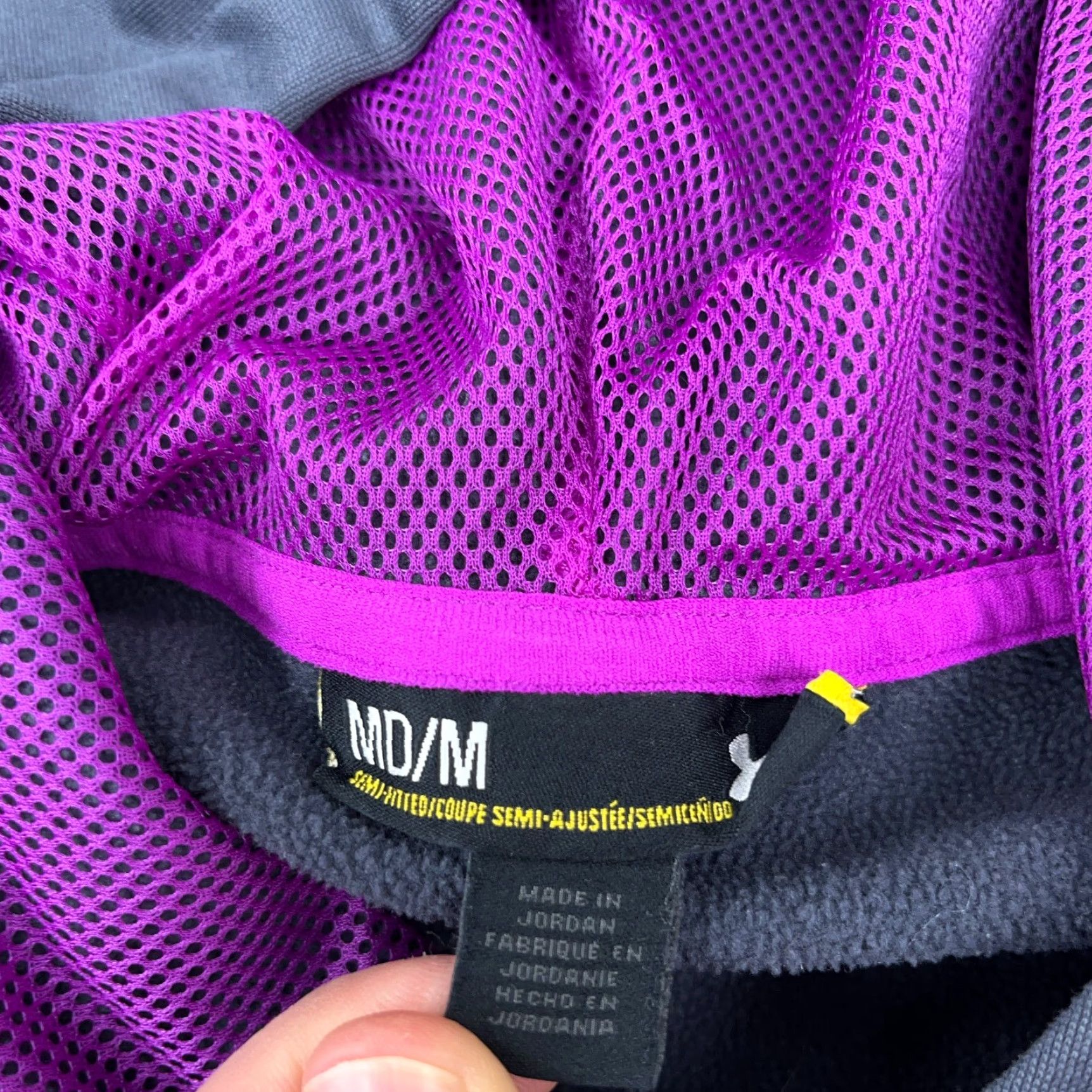 Under Armour Under Armour Hoodie Women M Gray Purple Sweatshirt Pullover Fleece Logo All Seasons Breathable Pockets Sports Modern Mens Womens Size M / US 6-8 / IT 42-44 - 4 Thumbnail