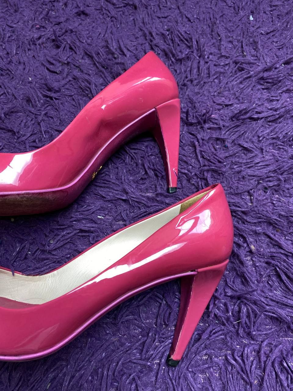 Prada Prada Womens Patent Leather Platform Heels Size US 9 / IT 39 - 7 Thumbnail