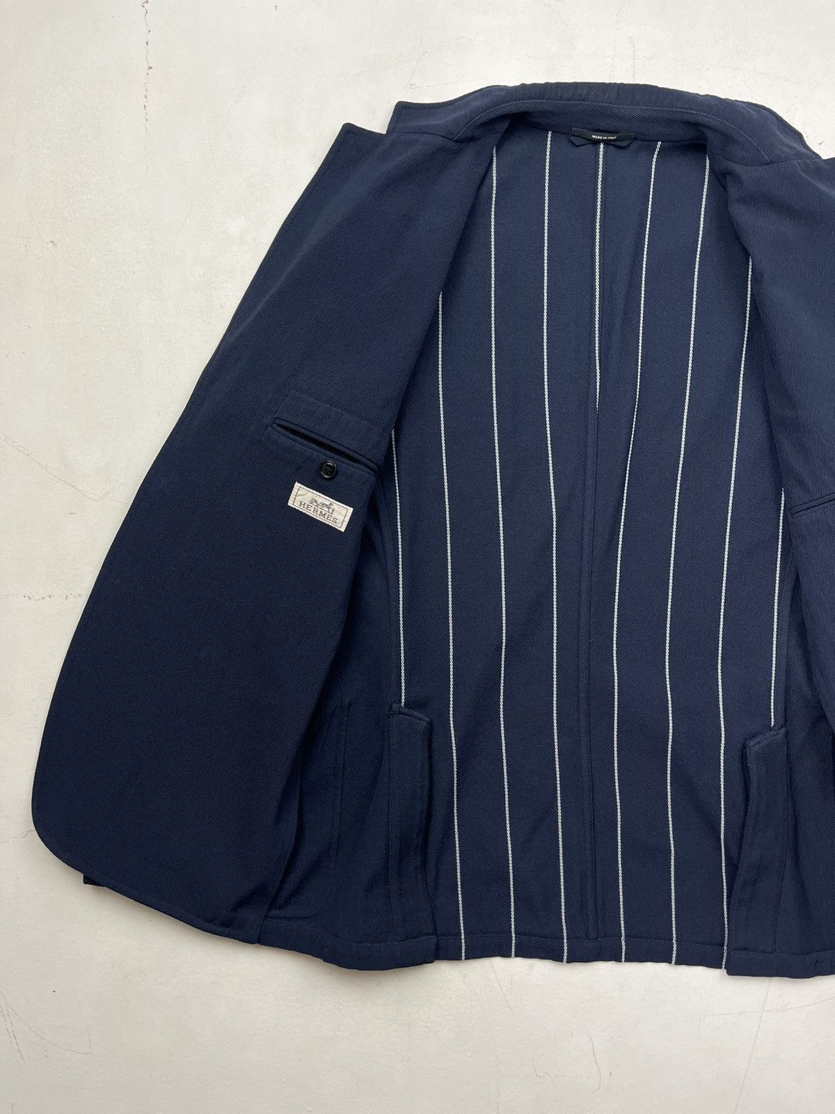 Hermes Vintage Hermès Striped Back Jacket Size XL / US 12-14 / IT 48-50 - 12 Thumbnail