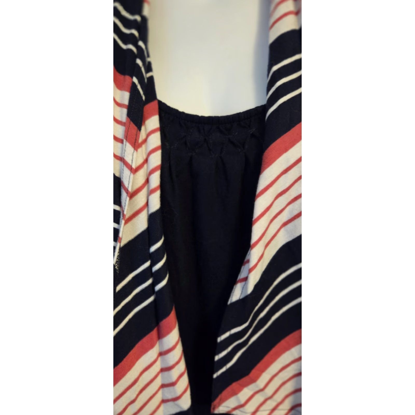 Croft & Barrow Croft & Barrow Layered Look Top Stripe Open Front Cardigan 1X Women Multicolor Casual 3/4 Sleeve Open Front Blouse Cardigan Layered Look 1X Womens Size XL / US 12-14 / IT 48-50 - 6 Thumbnail