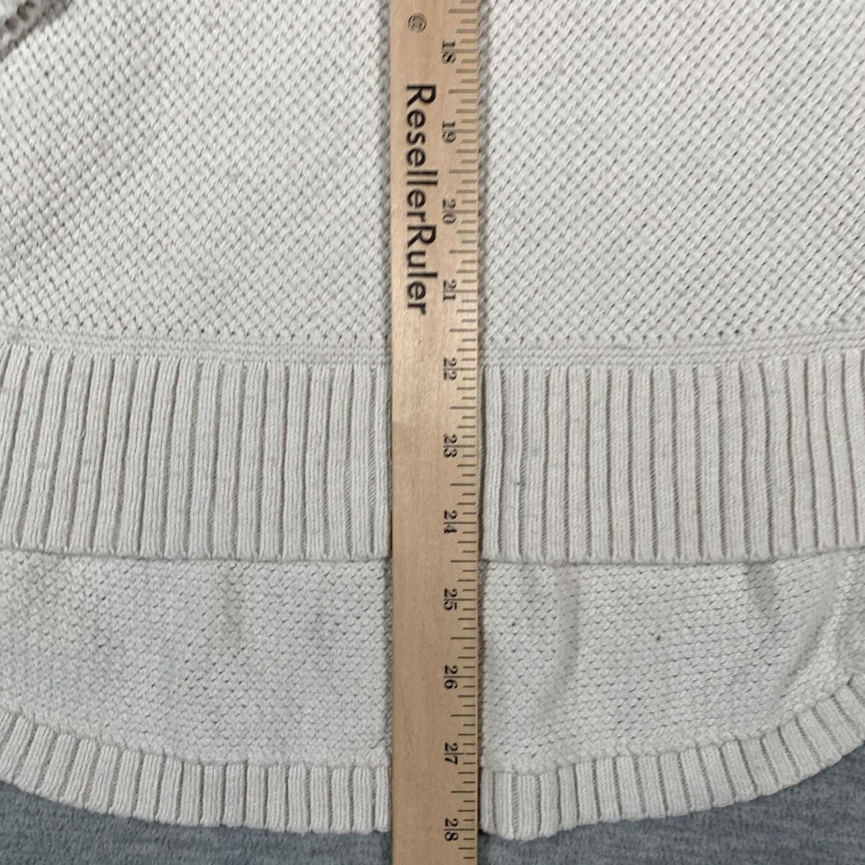 Madewell Madewell Sweater Womens XS Ivory Crewneck Textured Knit High Low Hem Pullover Size XS / US 0-2 / IT 36-38 - 7 Thumbnail