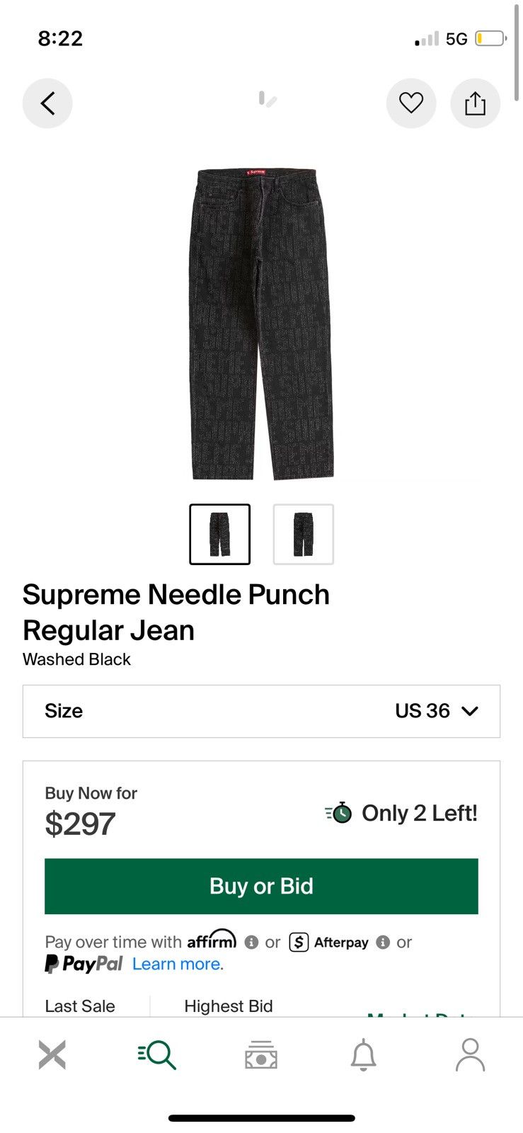 Supreme Supreme Needle Punch jeans Size US 36 / EU 52 - 1 Thumbnail