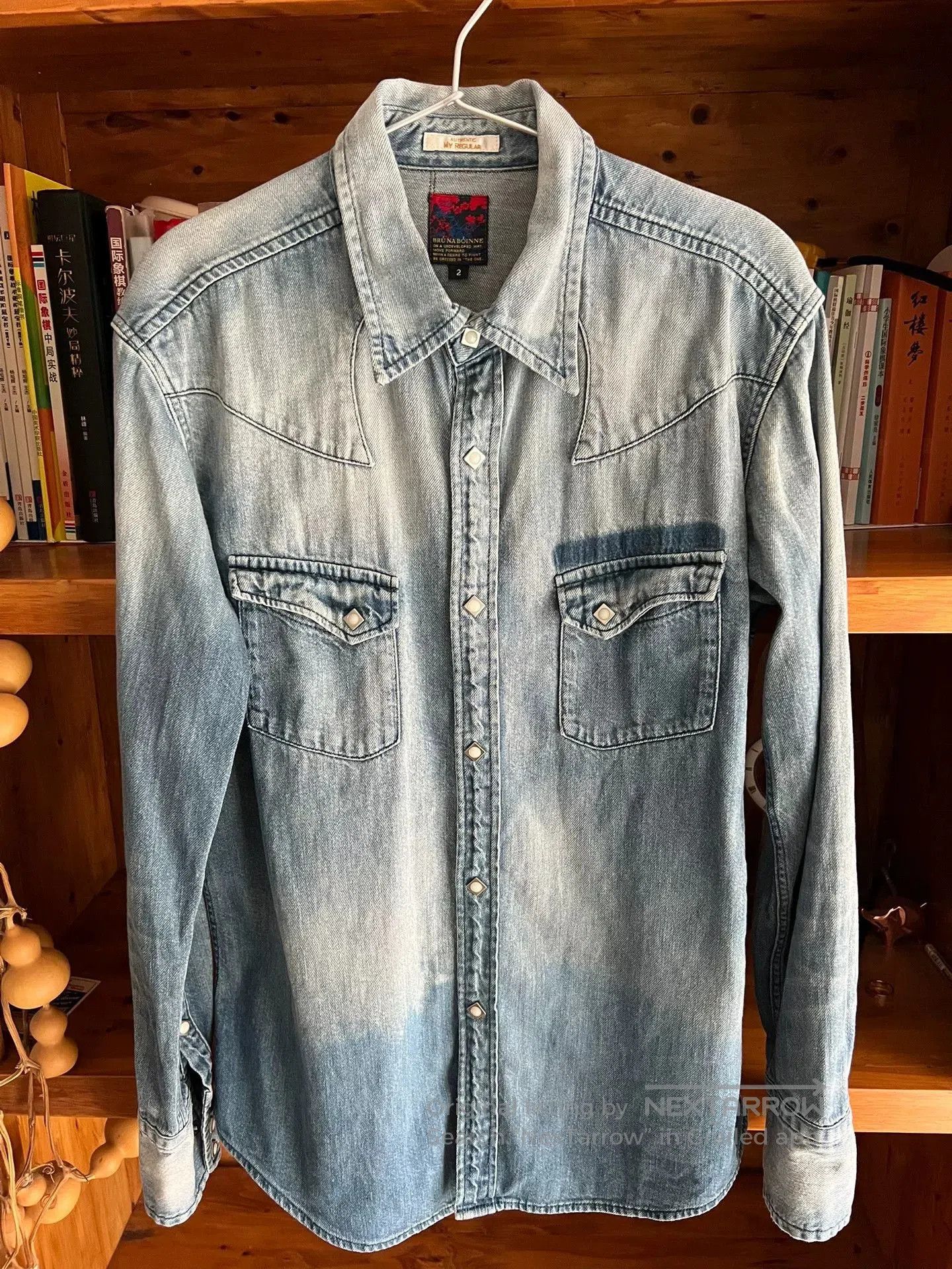 BRU NA BOINNE BRU NA BOINNE Washed Vintage Western Denim Shirt. Size US L / EU 52-54 / 3 - 4 Thumbnail