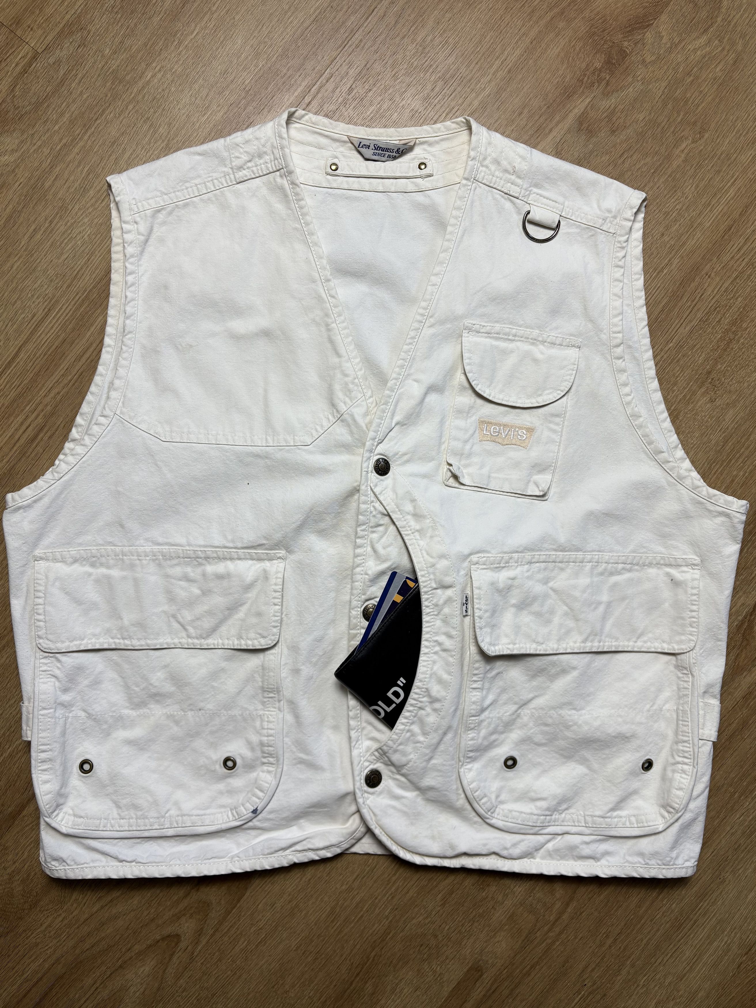 Levi's Levi's 90s White Duck Pocket Technical Canvas Vest (L) Size US L / EU 52-54 / 3 - 1 Thumbnail