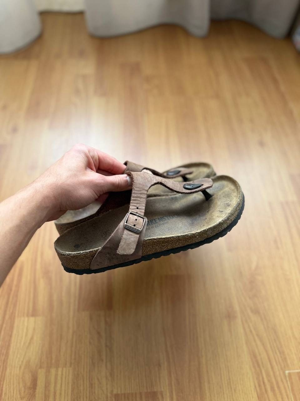 Birkenstock Vintage Birkenstock Leather Toe Thong Flip Flop Sandals Size US 10 / IT 40 - 1 Thumbnail