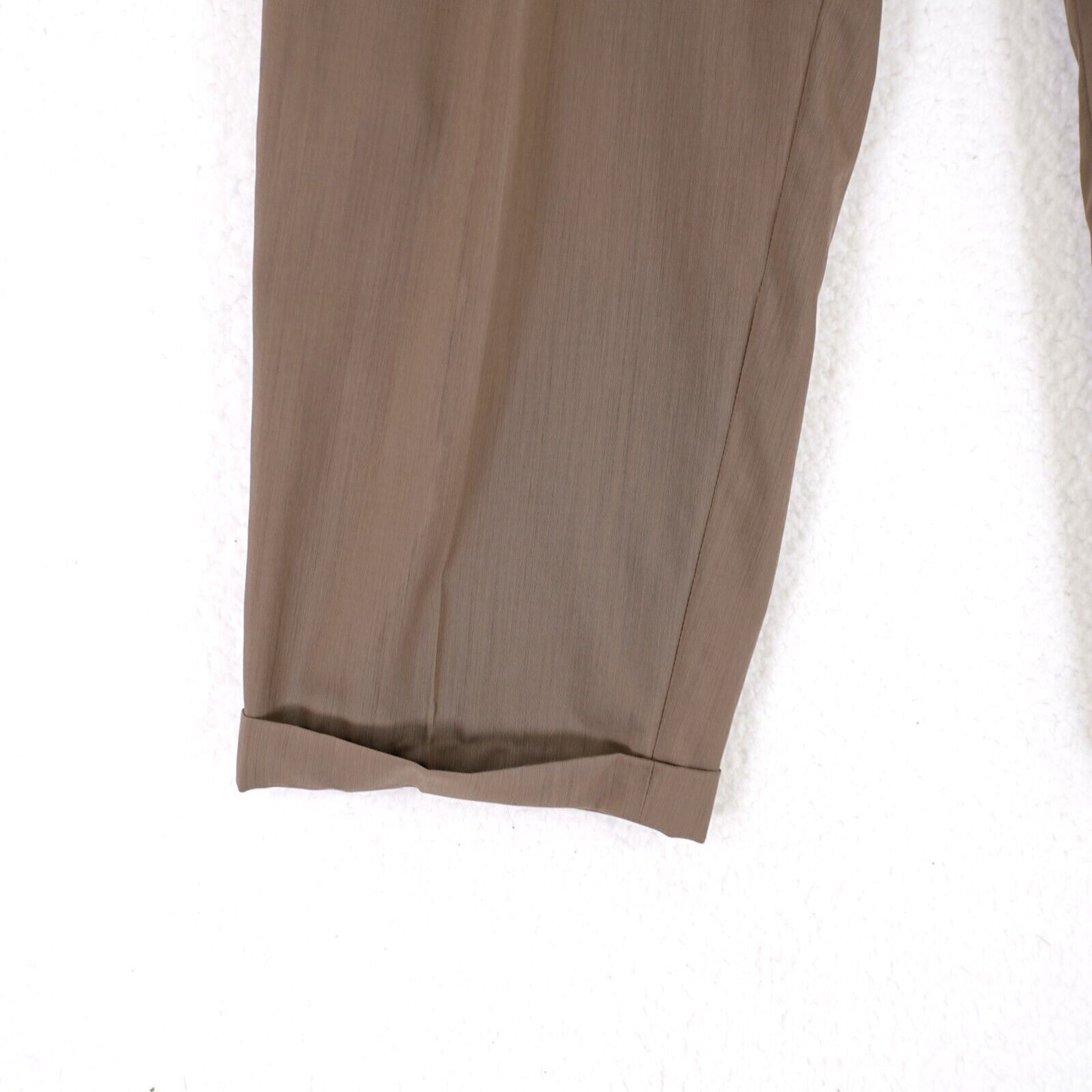 Pronto Uomo Pronto Uomo Wool Brown 47/27 Dress Pants High Rise Pleated C Size 46S - 2 Thumbnail