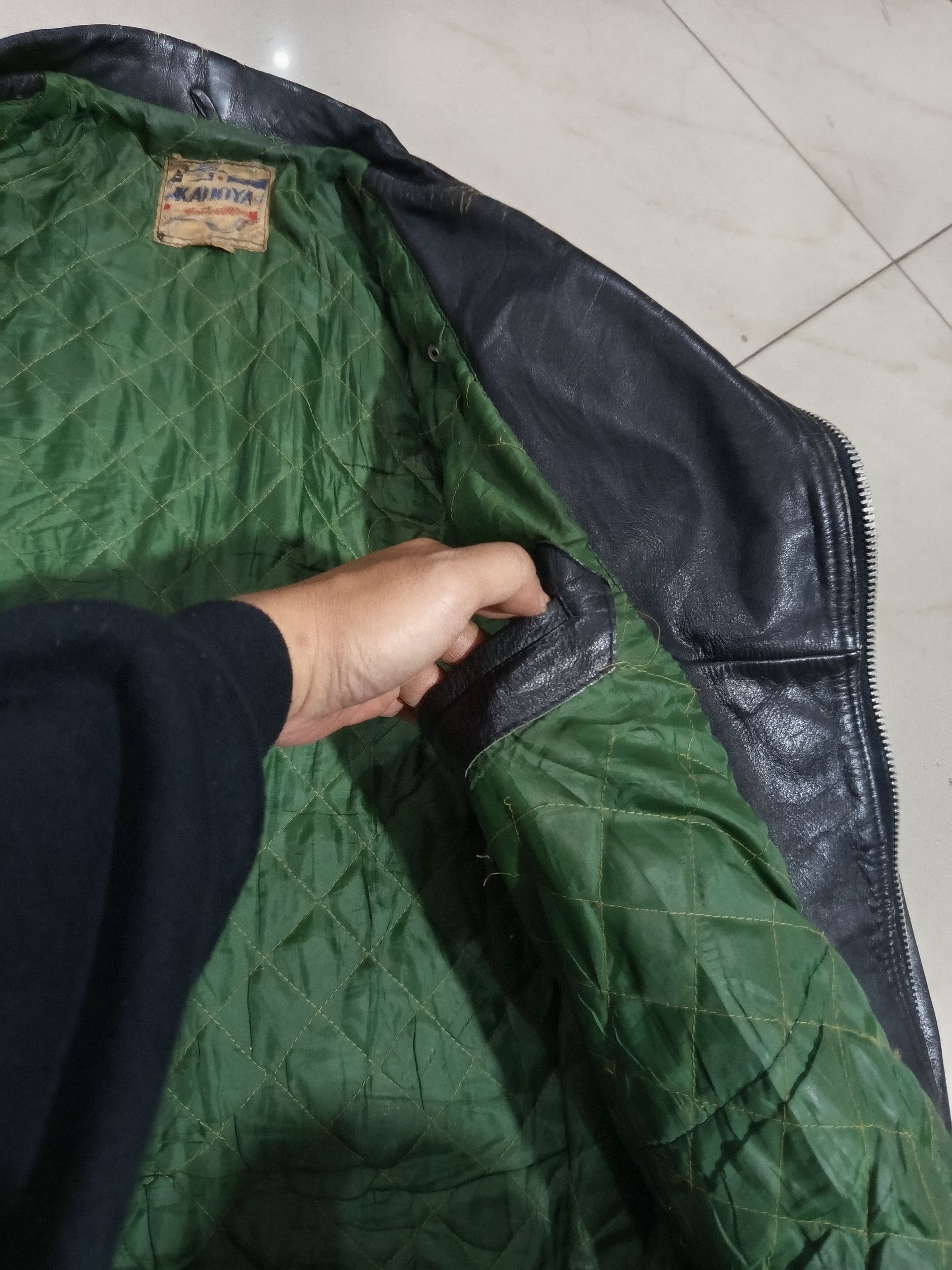 Japanese Brand Kadoya Leather Jacket 80s Size US XL / EU 56 / 4 - 12 Thumbnail