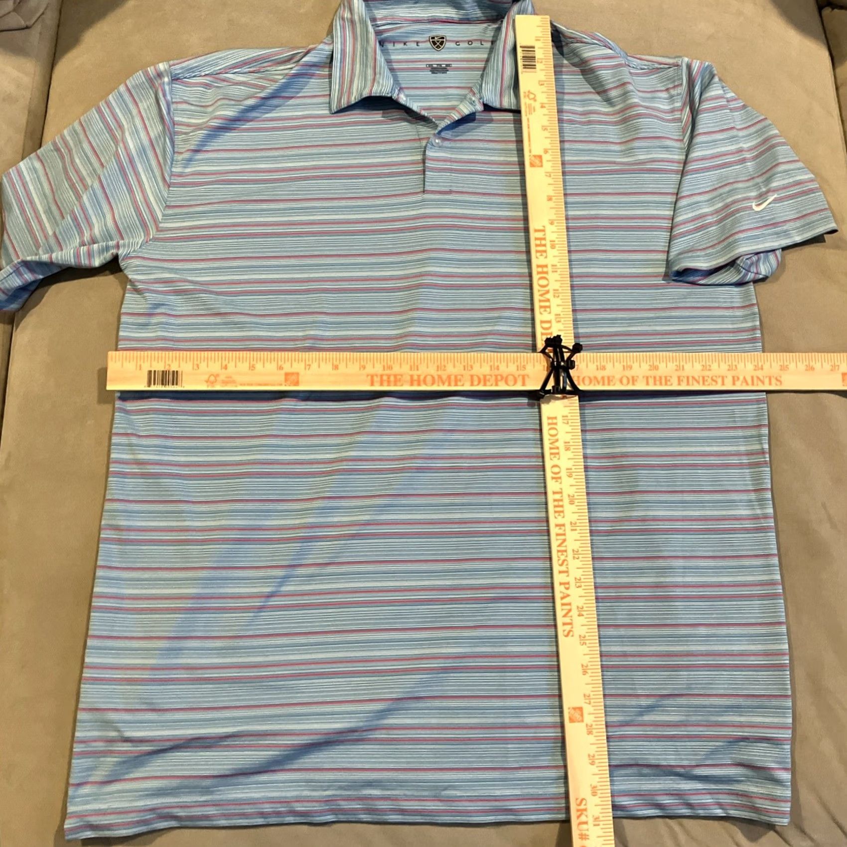 Nike Vintage NIKE GOLF Polo XXL Blue Striped Golf Men's Size US XXL / EU 58 / 5 - 6 Thumbnail