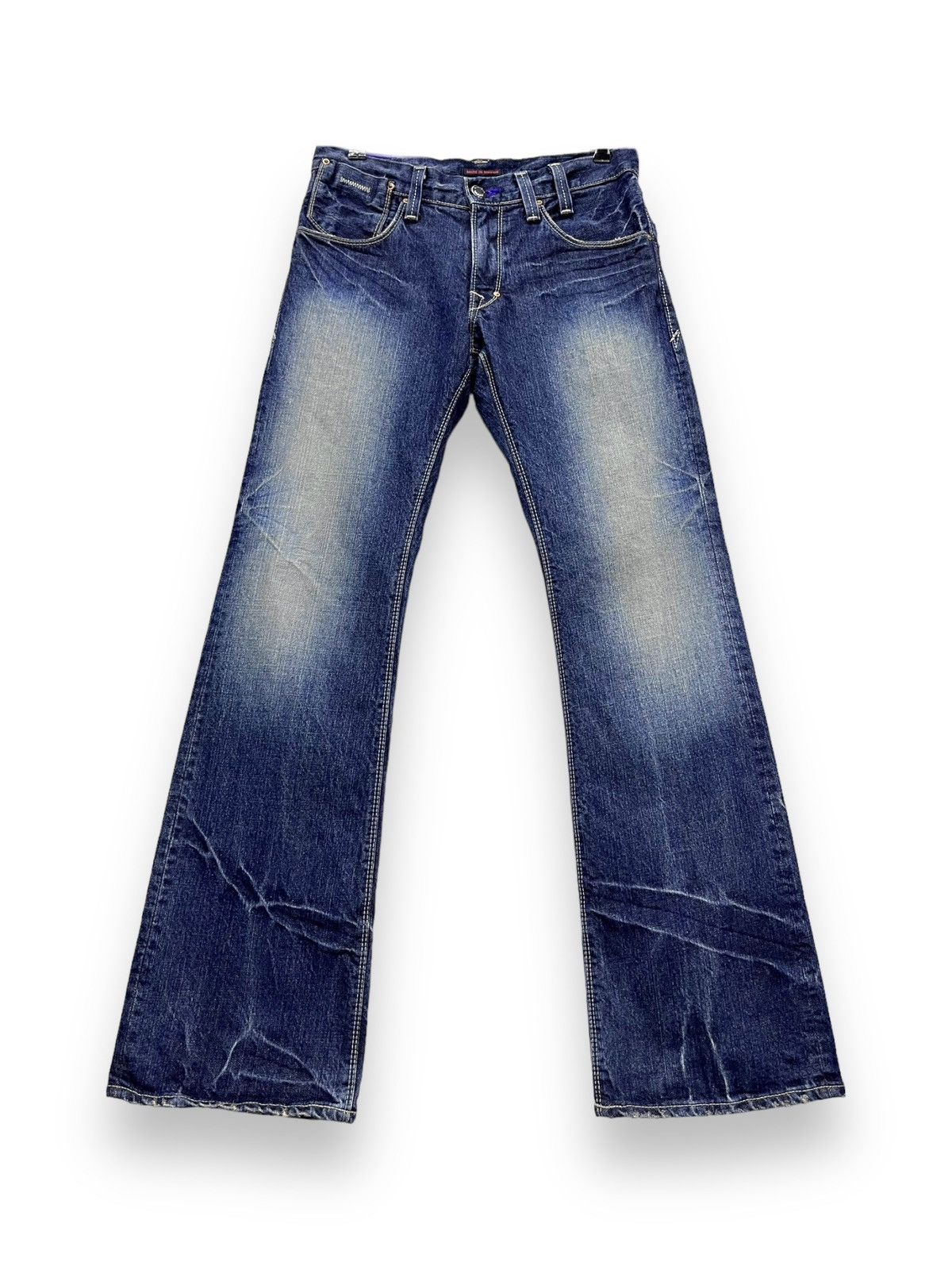Japan Blue 🇯🇵MADE IN NIPPON! BLAST Whiskers Modern Vintage Punk Flare Size US 30 / EU 46 - 2 Thumbnail